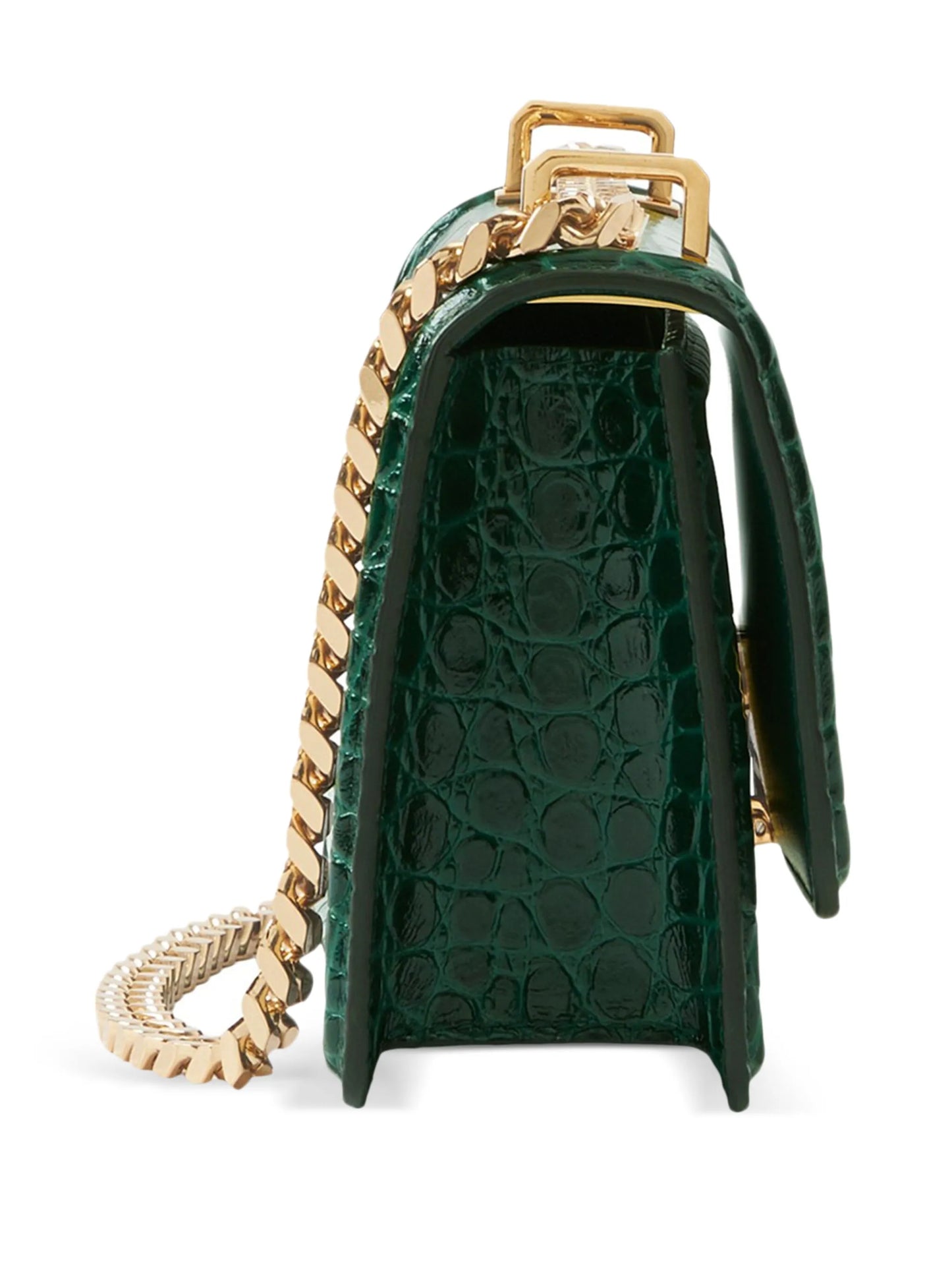 mini TB crocodile-effect crossbody bag