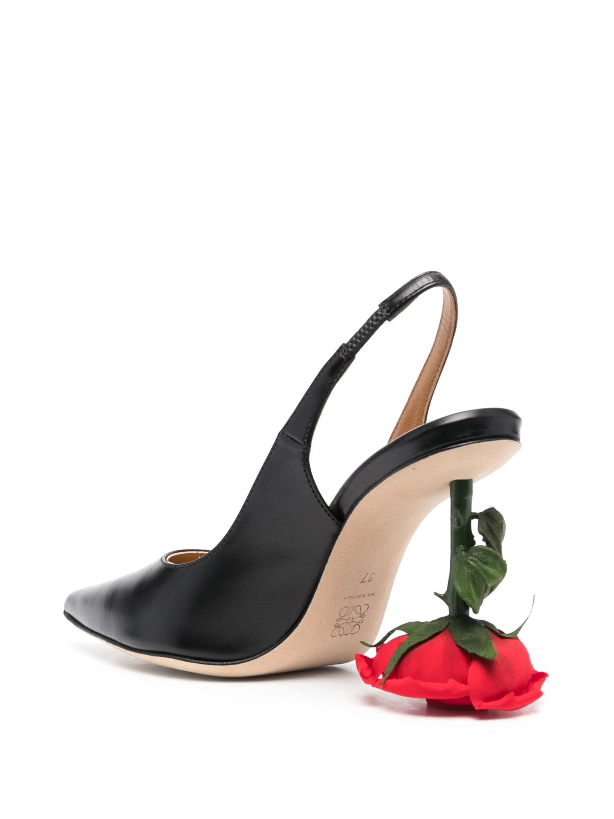 Rose 95mm sling-back pumps