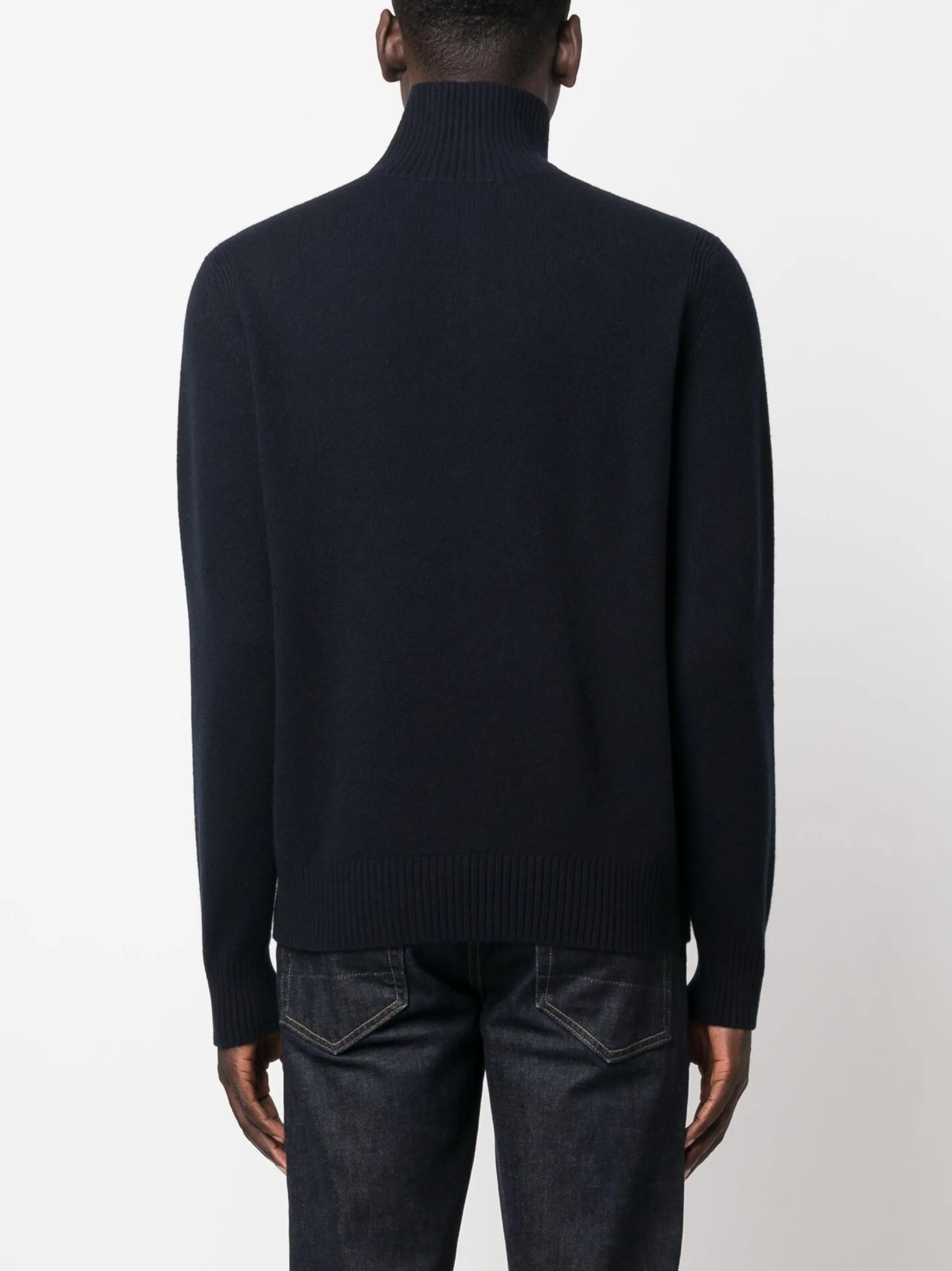 half-zip knitted jumper