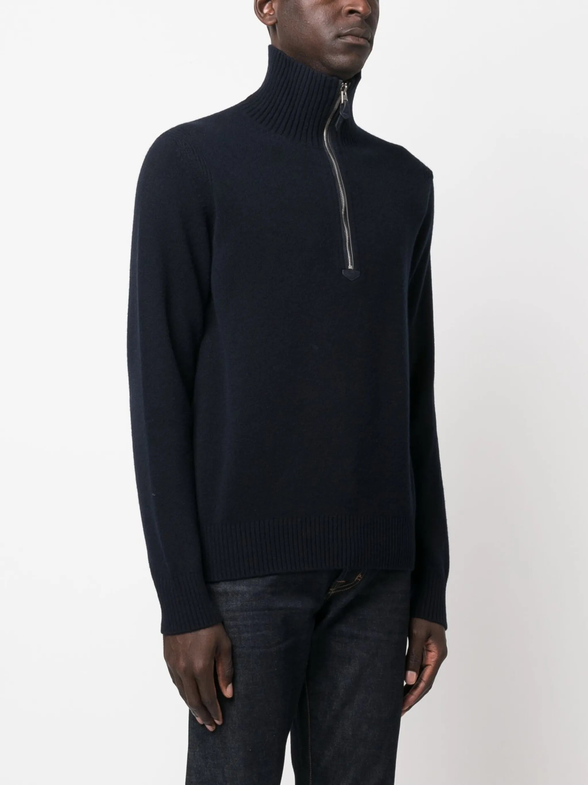half-zip knitted jumper