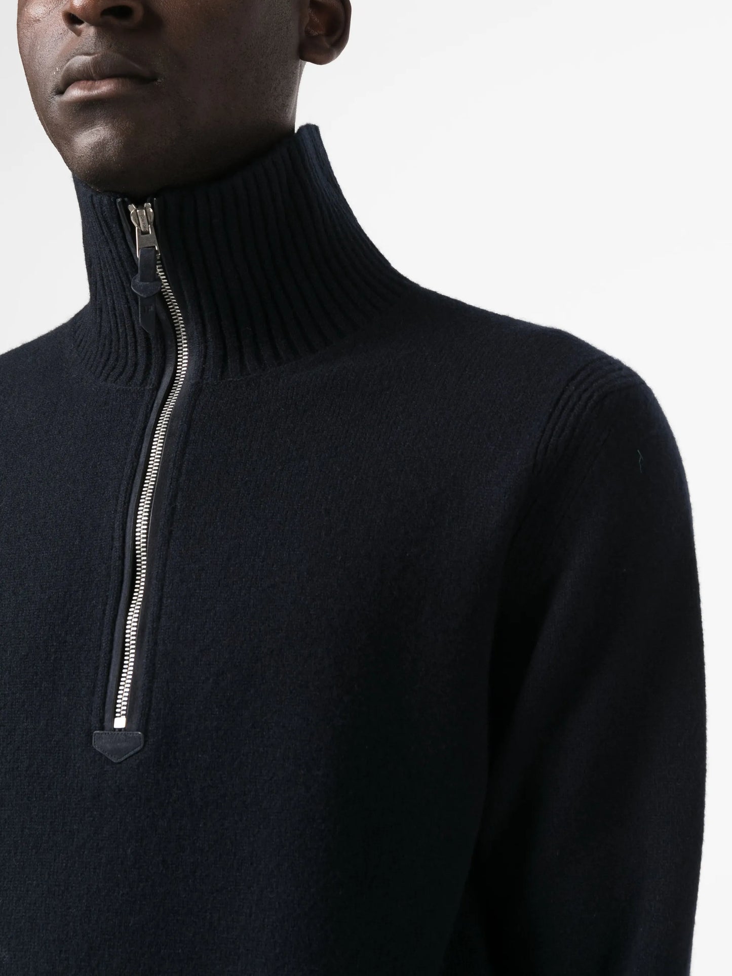 half-zip knitted jumper