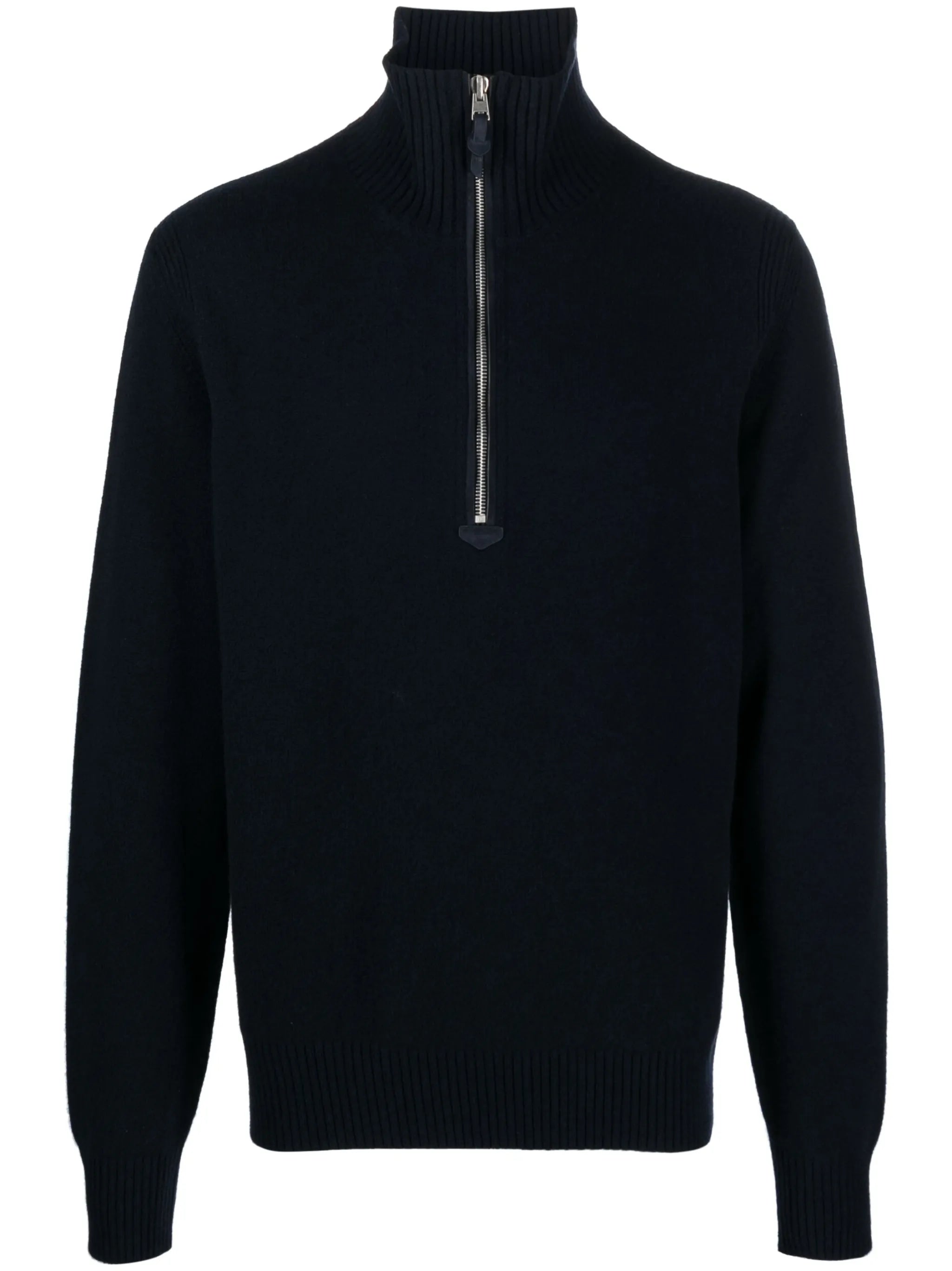 half-zip knitted jumper
