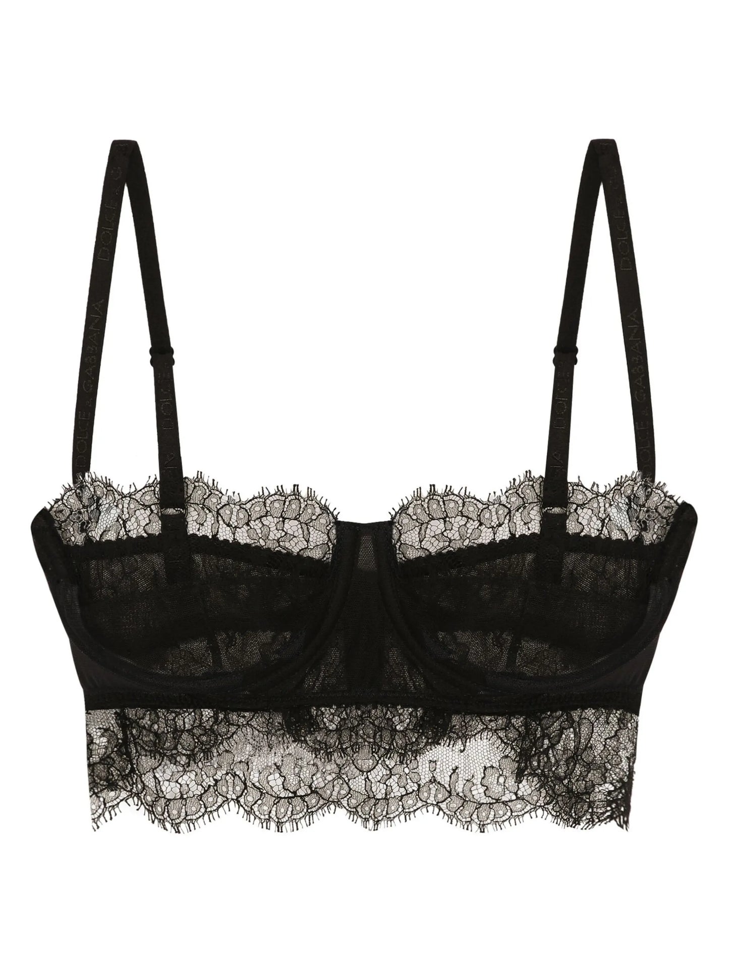 Chantilly-lace balconette bra
