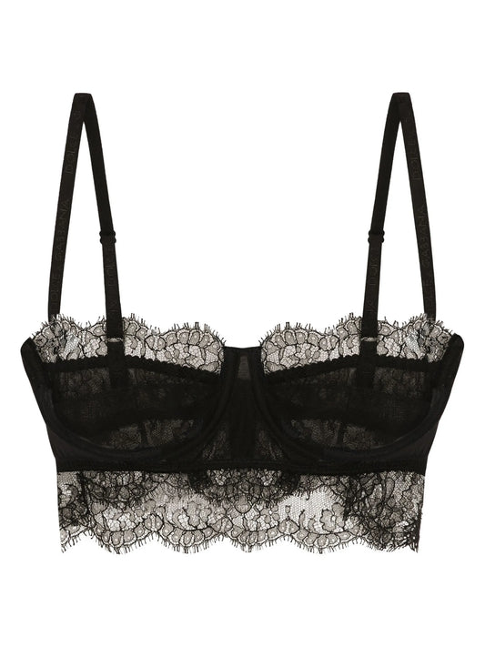 Chantilly-lace balconette bra