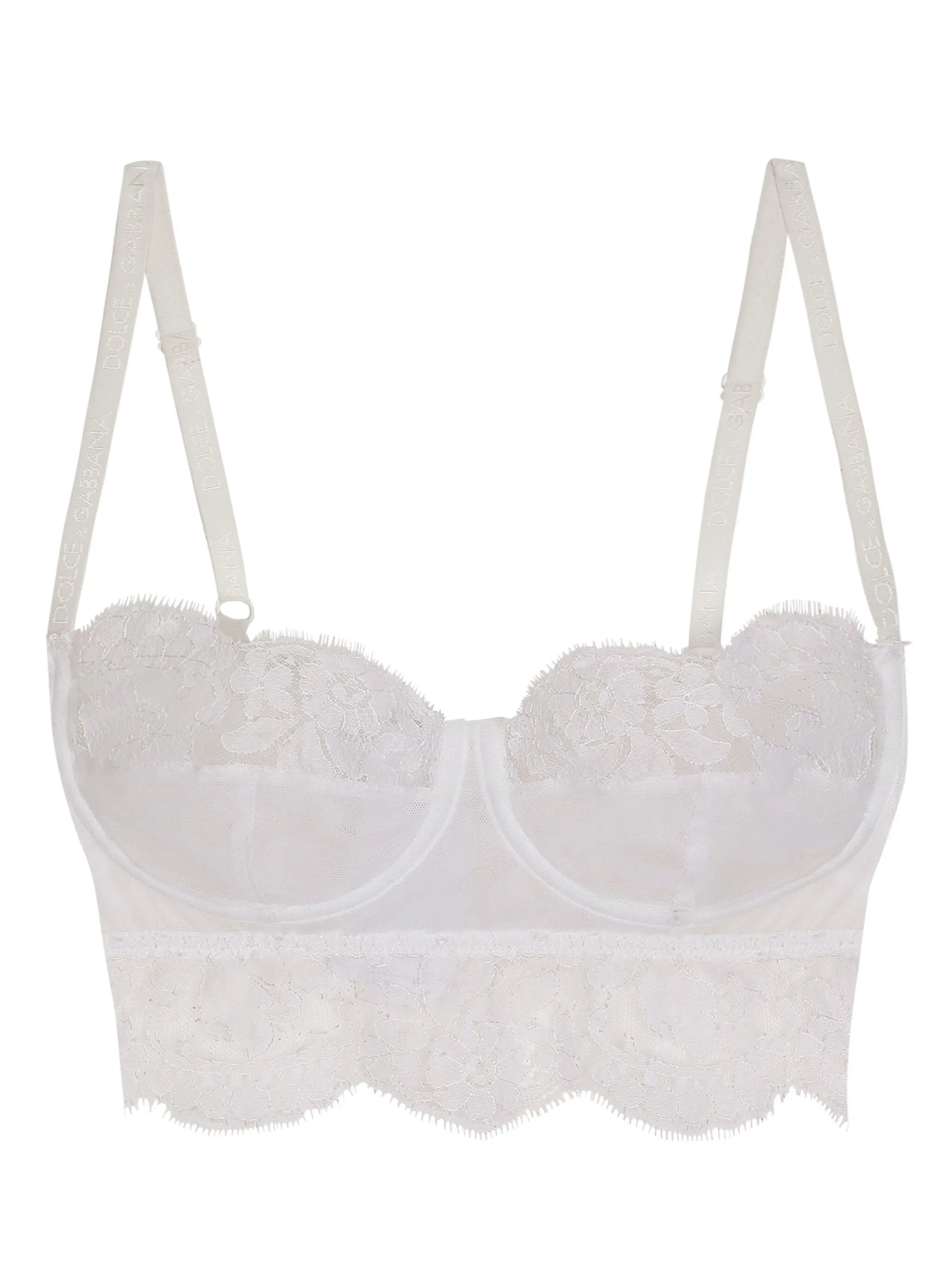 Chantilly-lace balconette bra