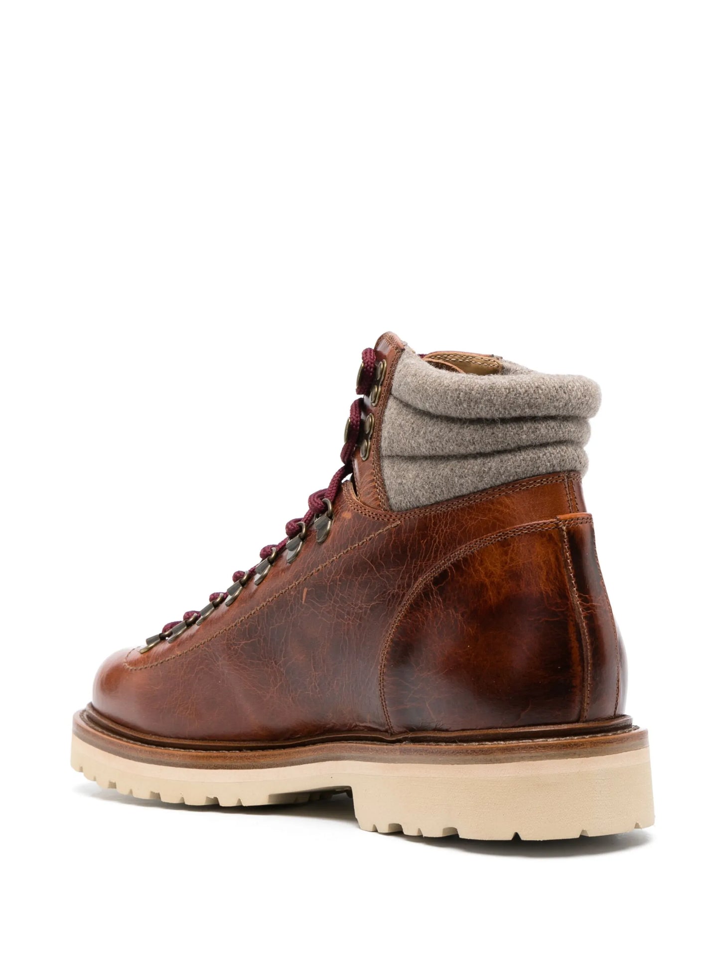 padded ankle lace-up boots