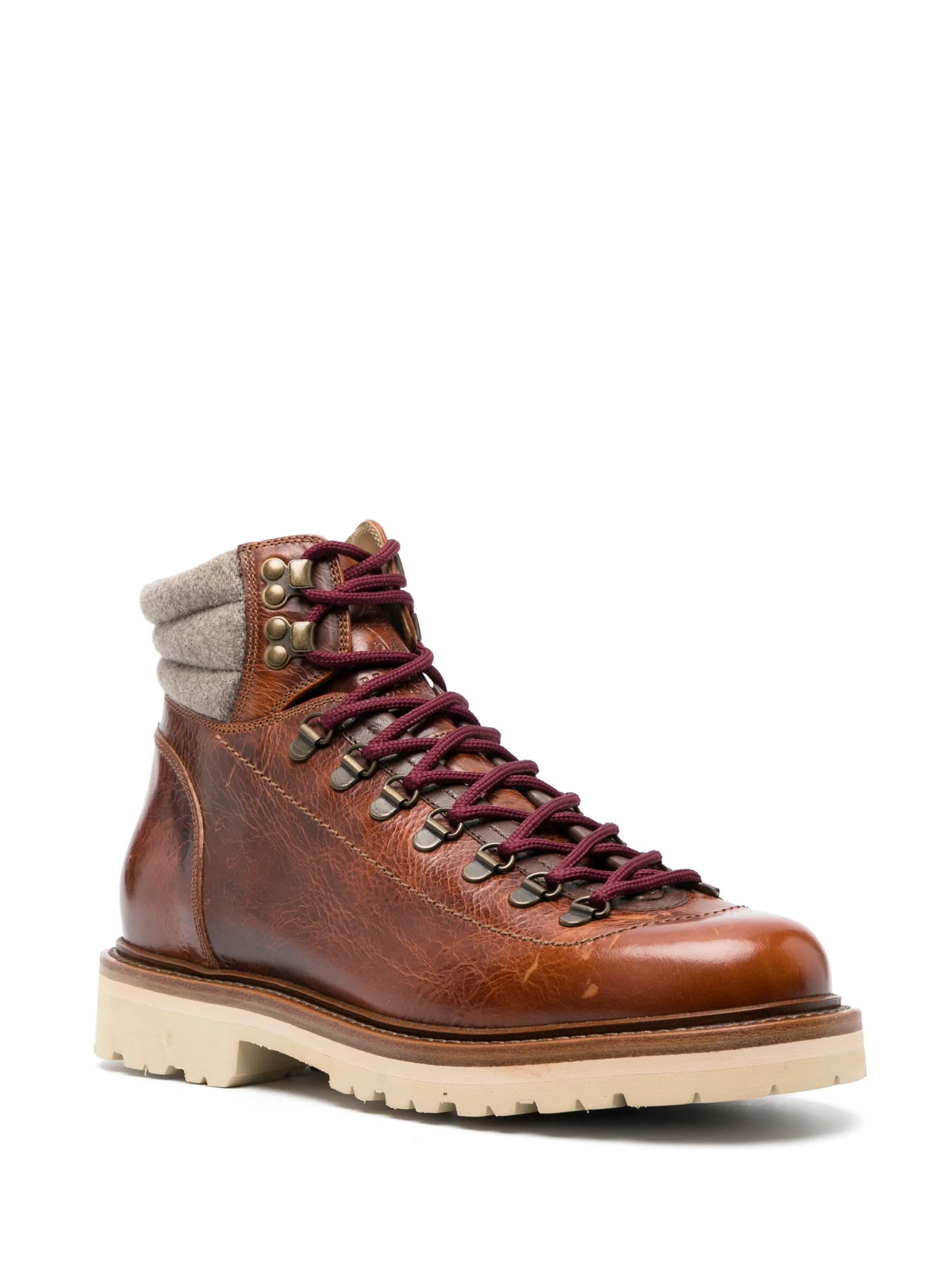 padded ankle lace-up boots