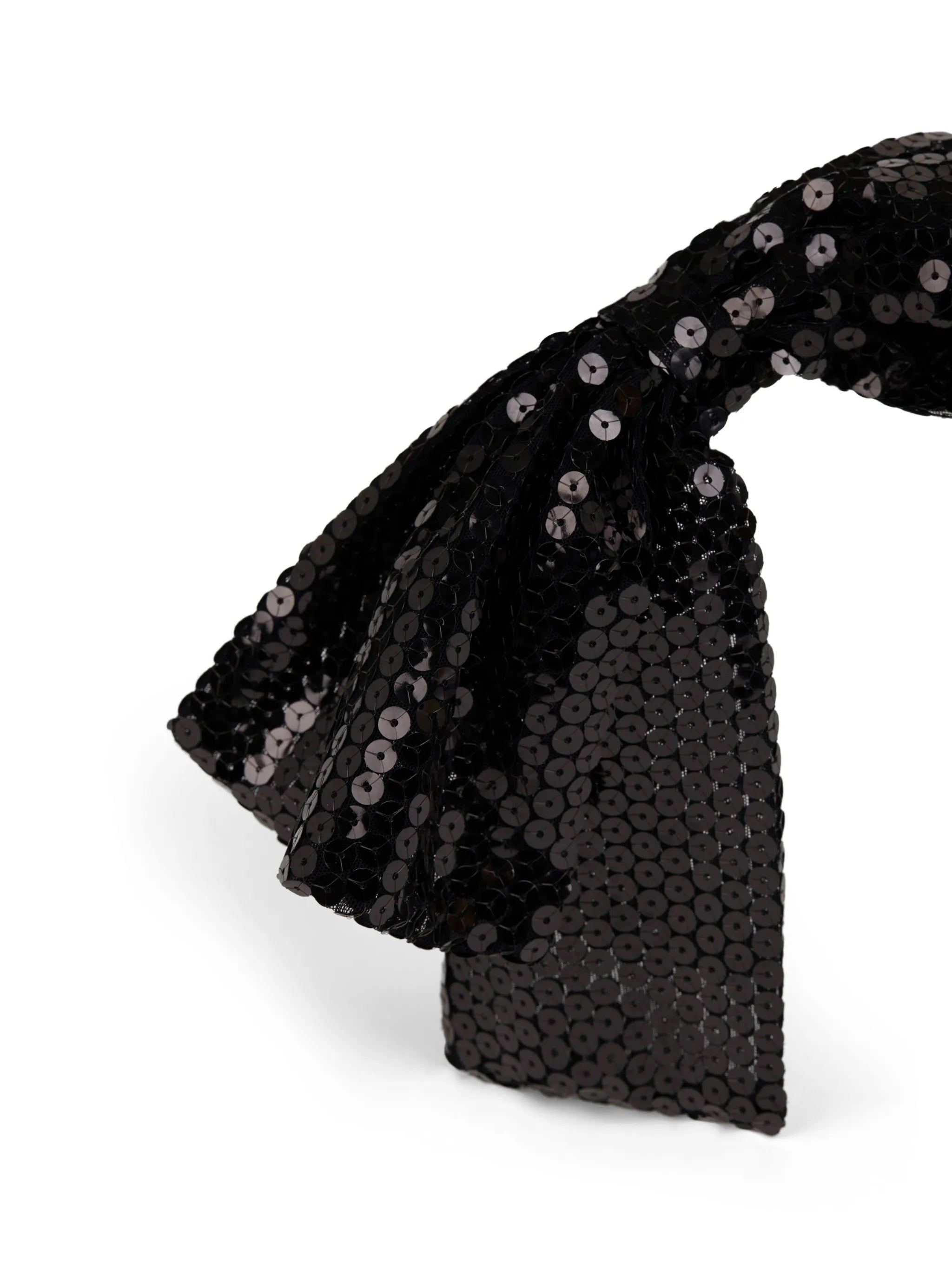 sequinned oversized-bow headband