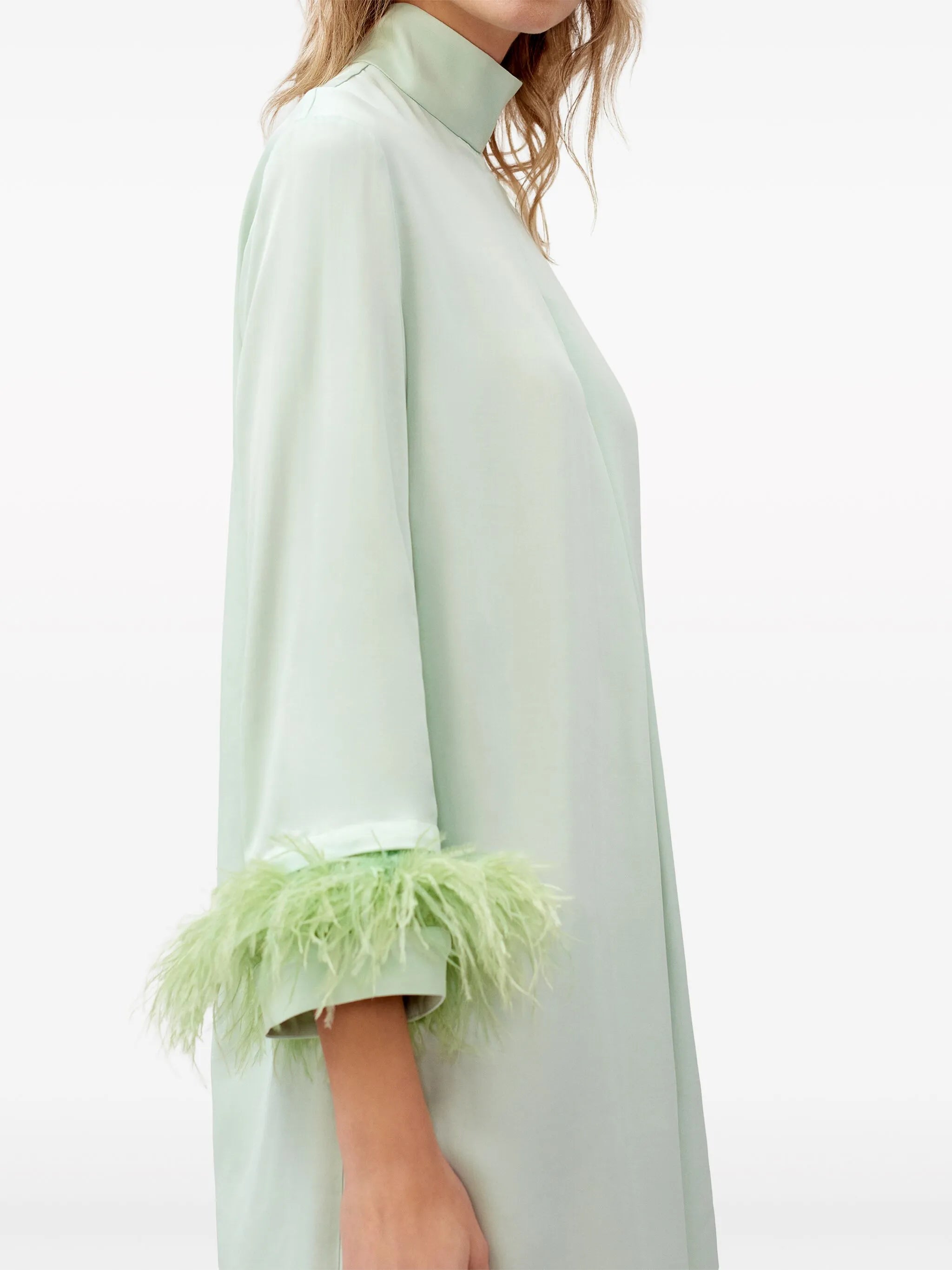 Party feather-trim minidress