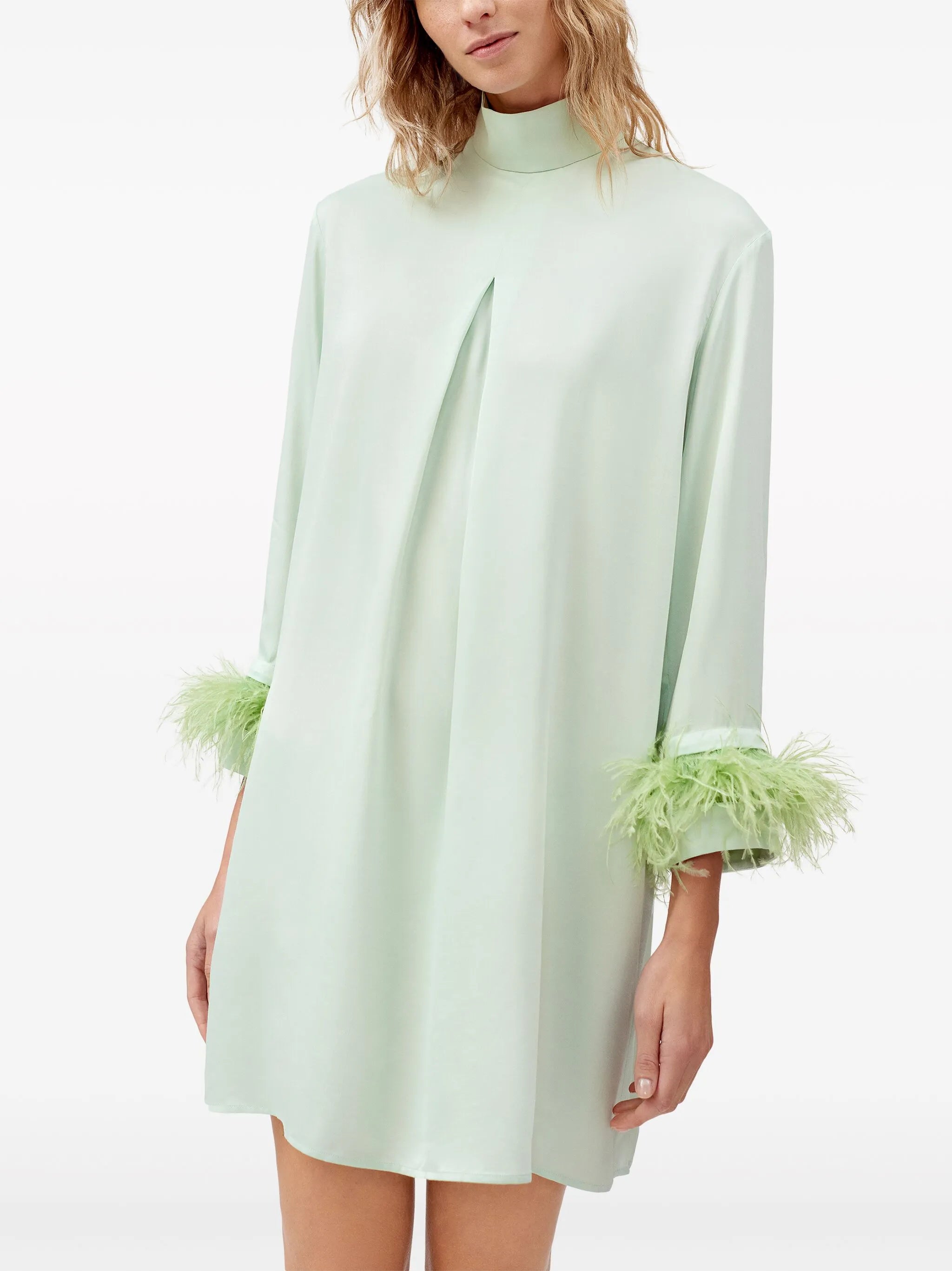 Party feather-trim minidress