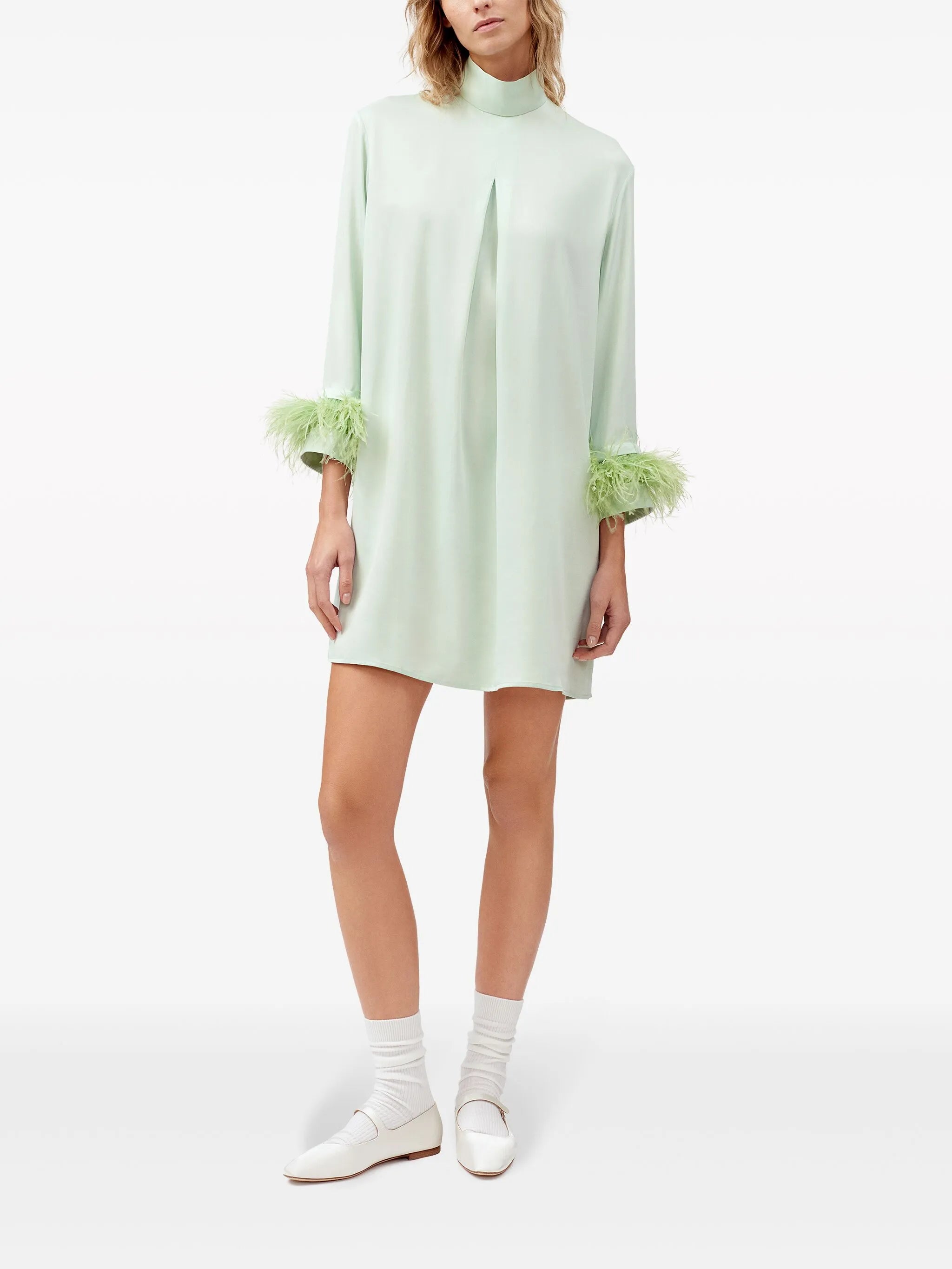 Party feather-trim minidress