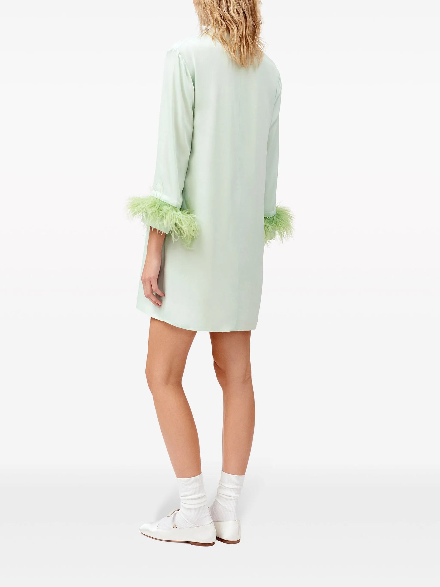 Party feather-trim minidress