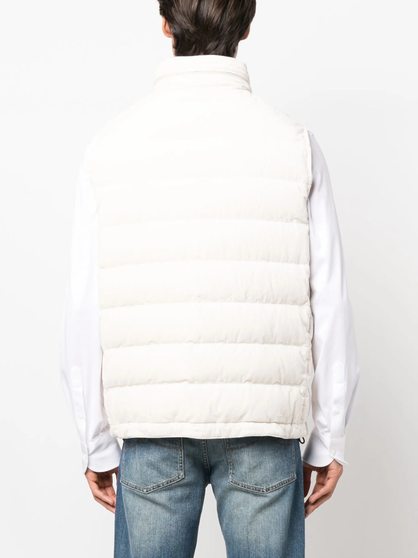 corduroy padded down gilet