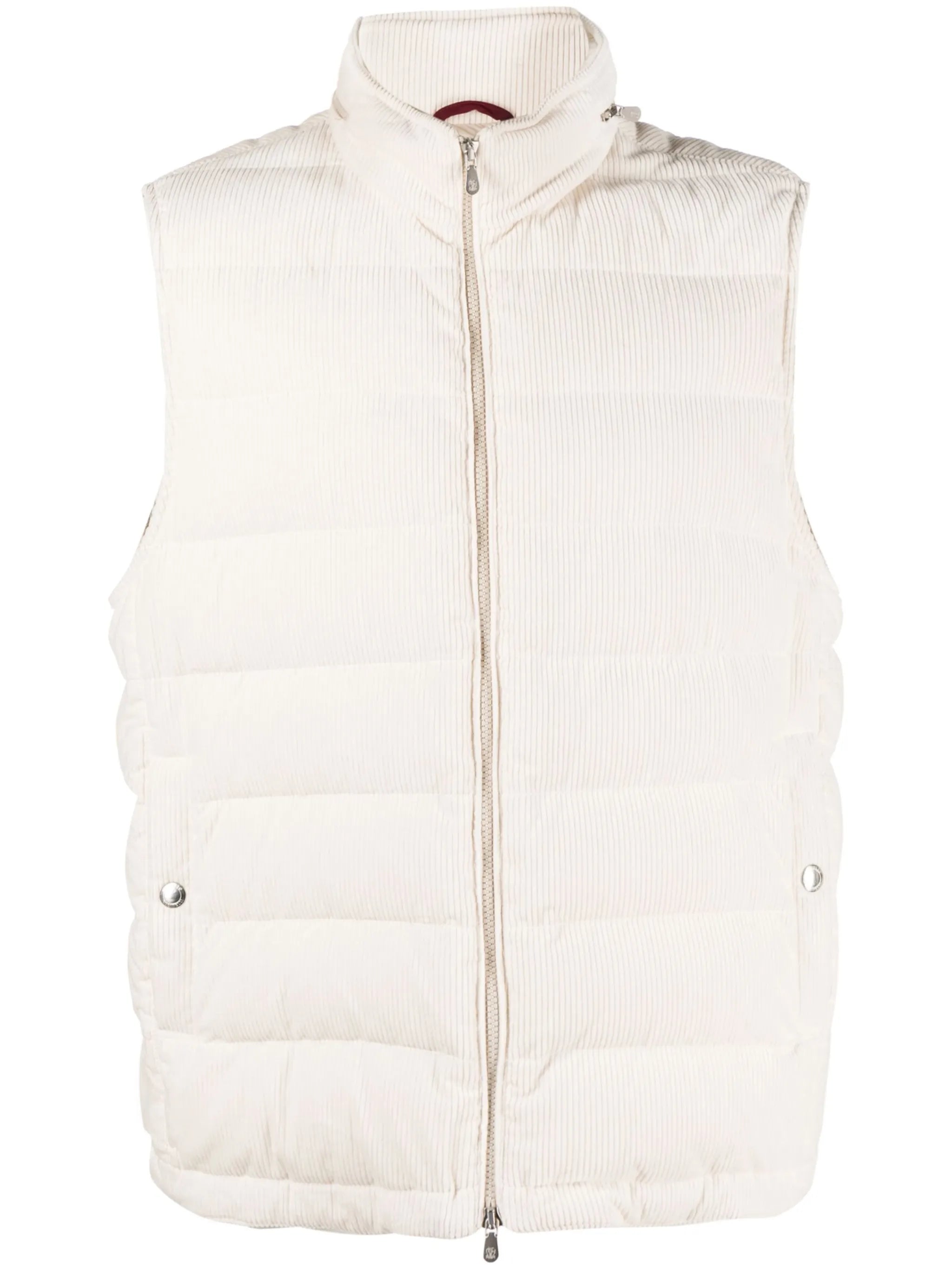corduroy padded down gilet