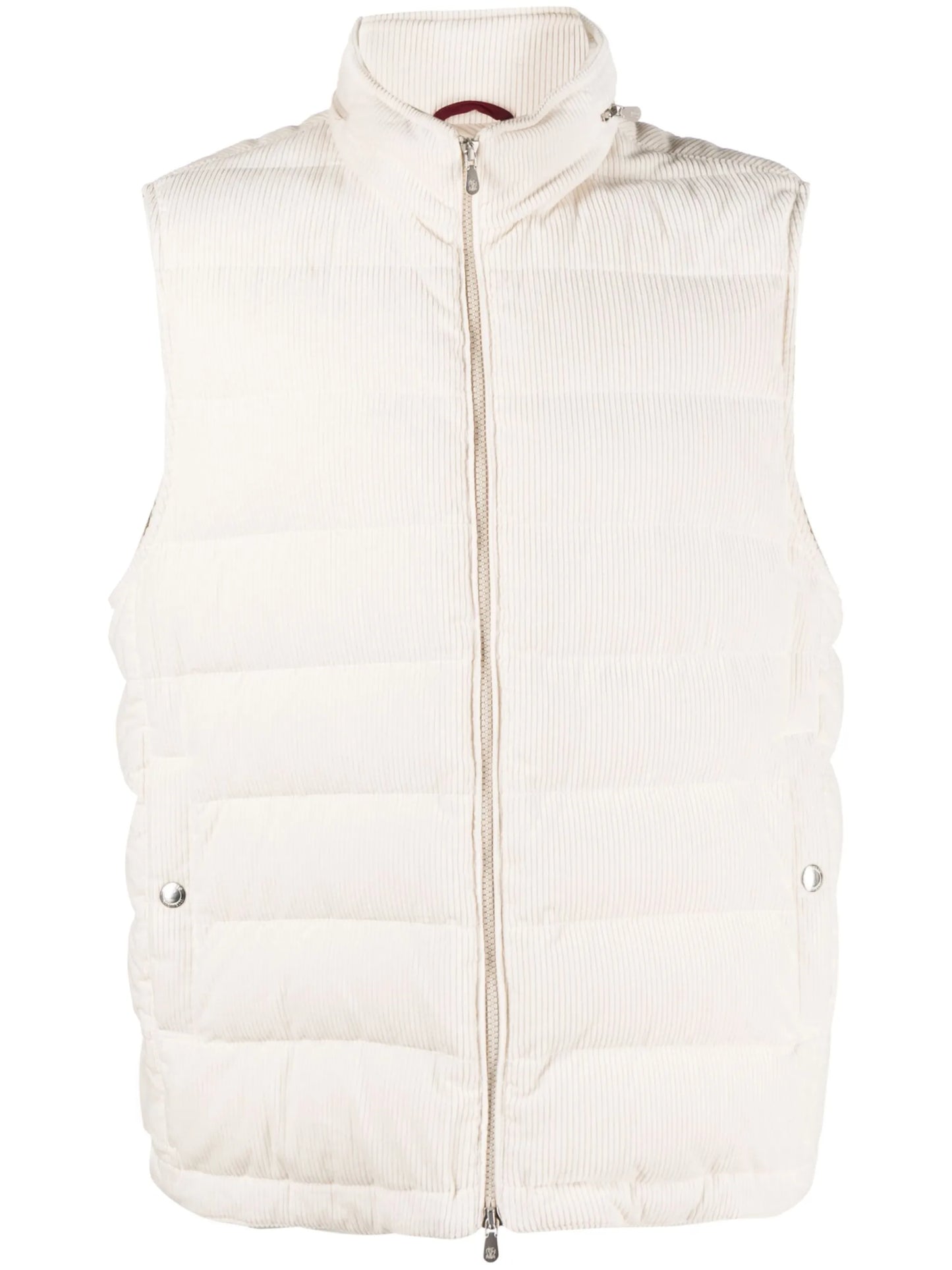 corduroy padded down gilet