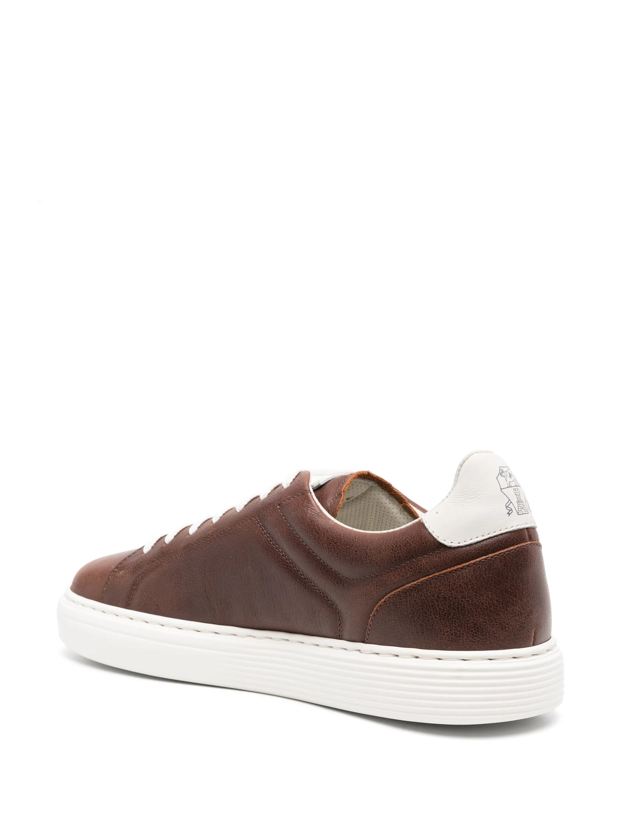 lace-up leather sneakers