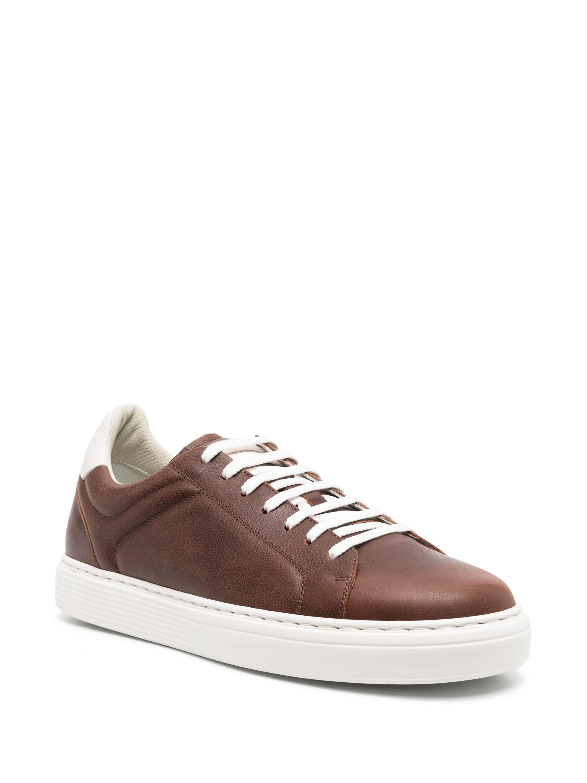 lace-up leather sneakers