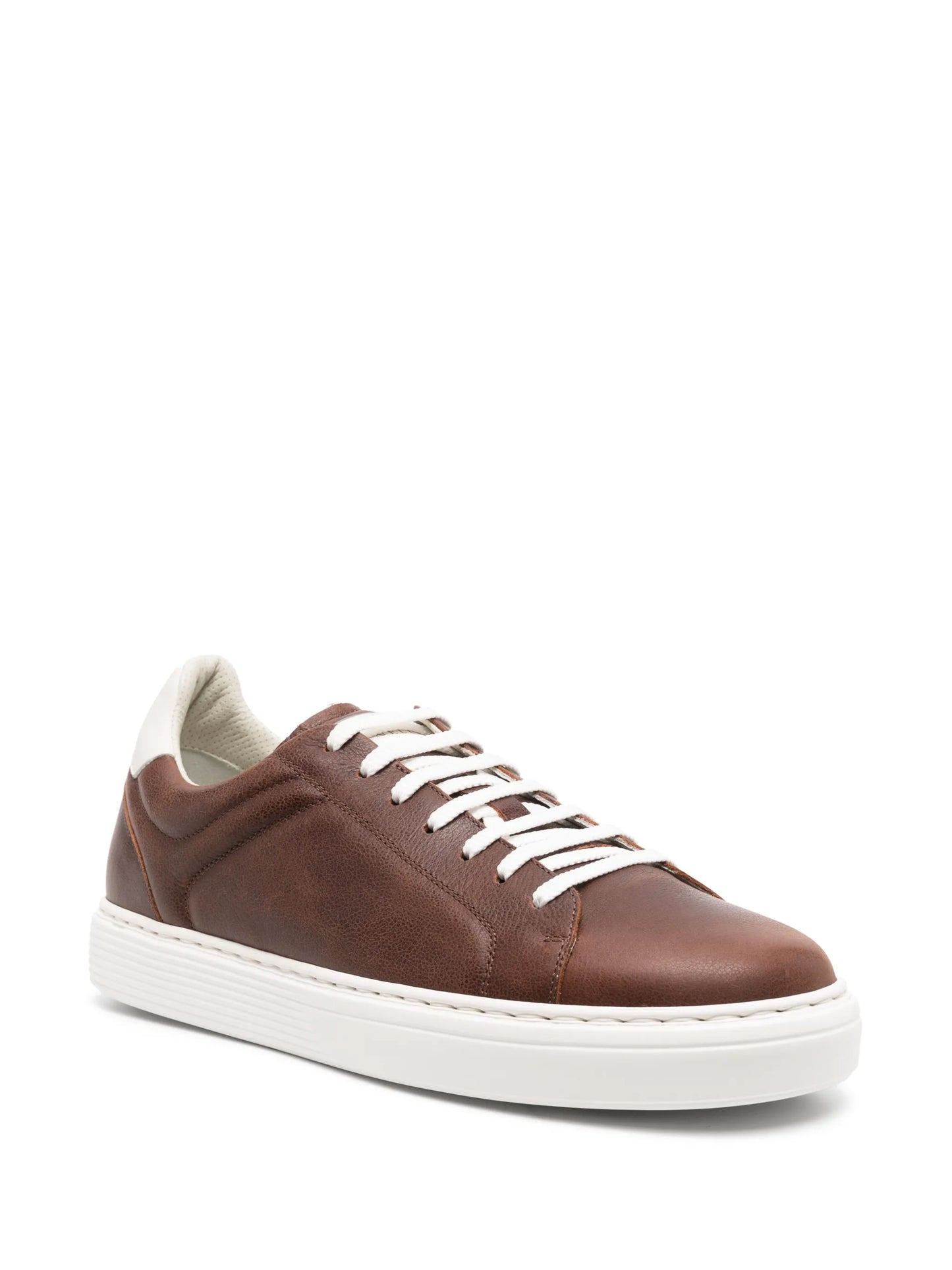 lace-up leather sneakers