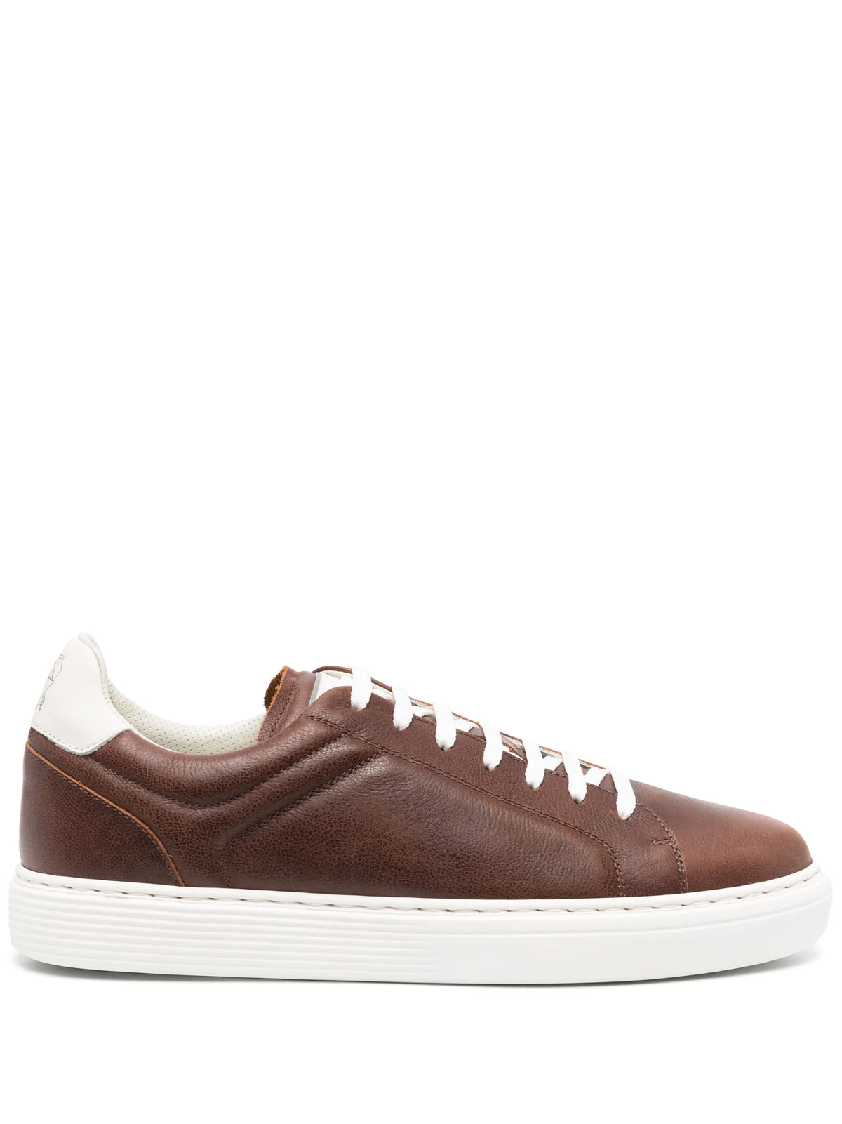 lace-up leather sneakers
