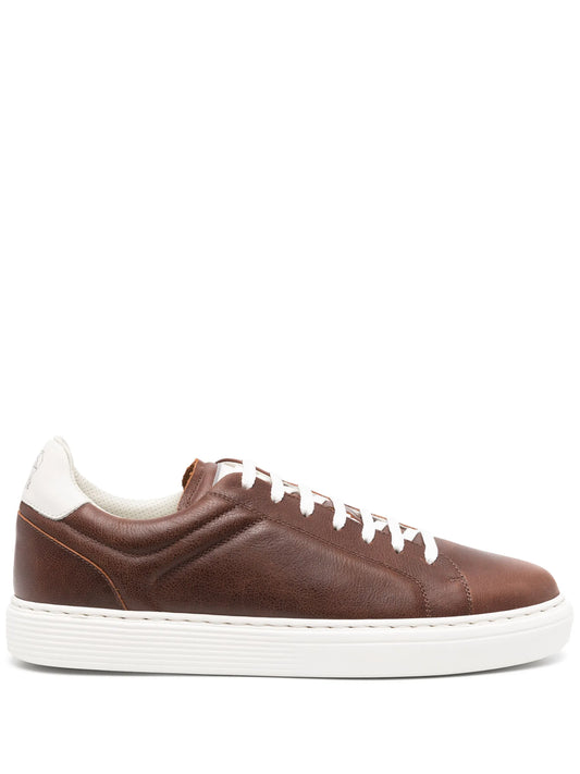lace-up leather sneakers