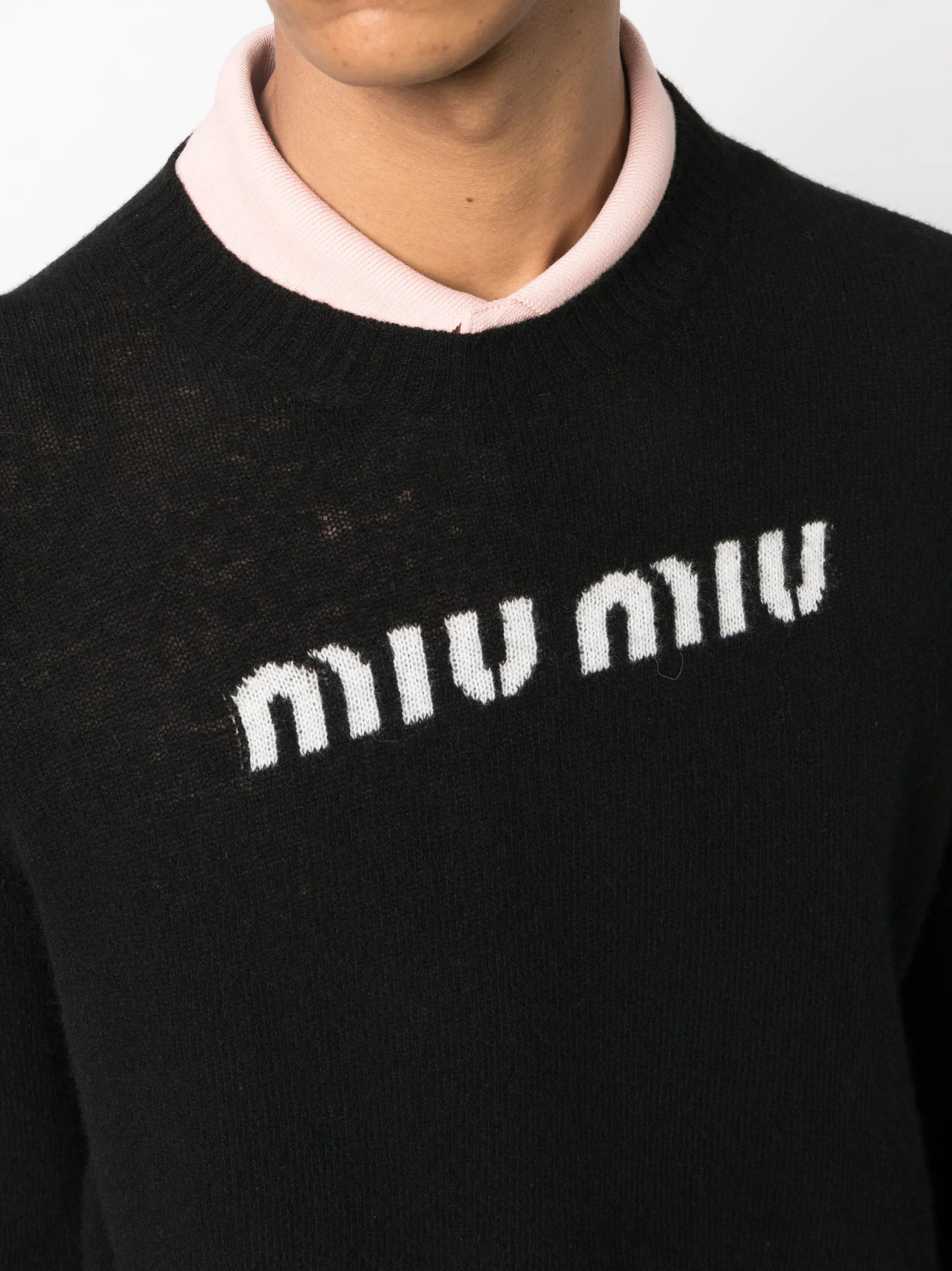 logo-jacquard jumper