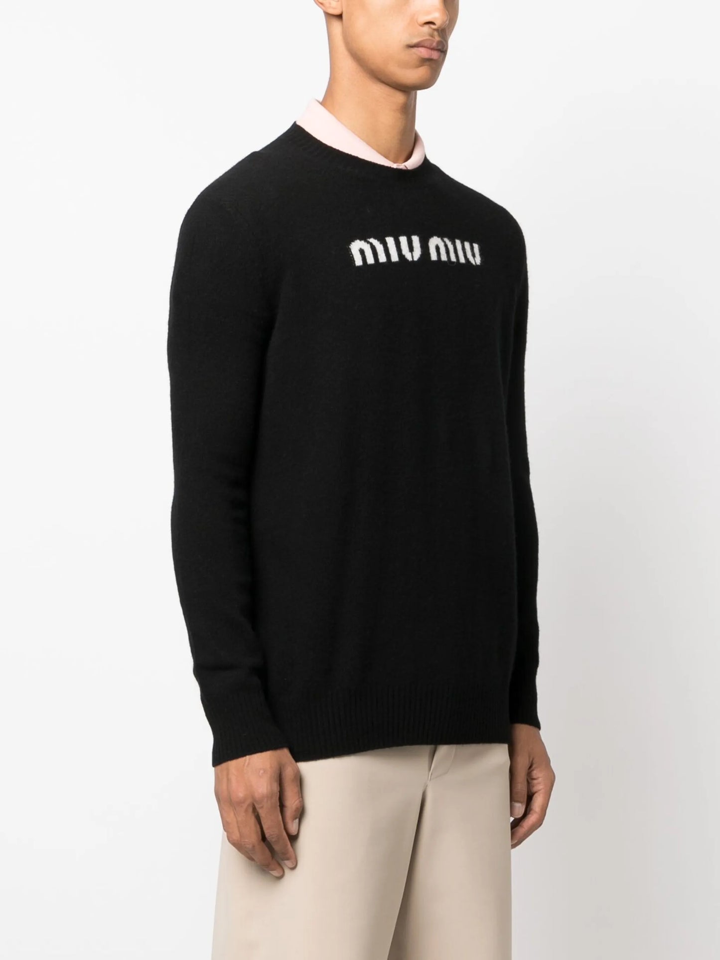 logo-jacquard jumper