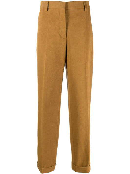 logo-embroidered gabardine trousers