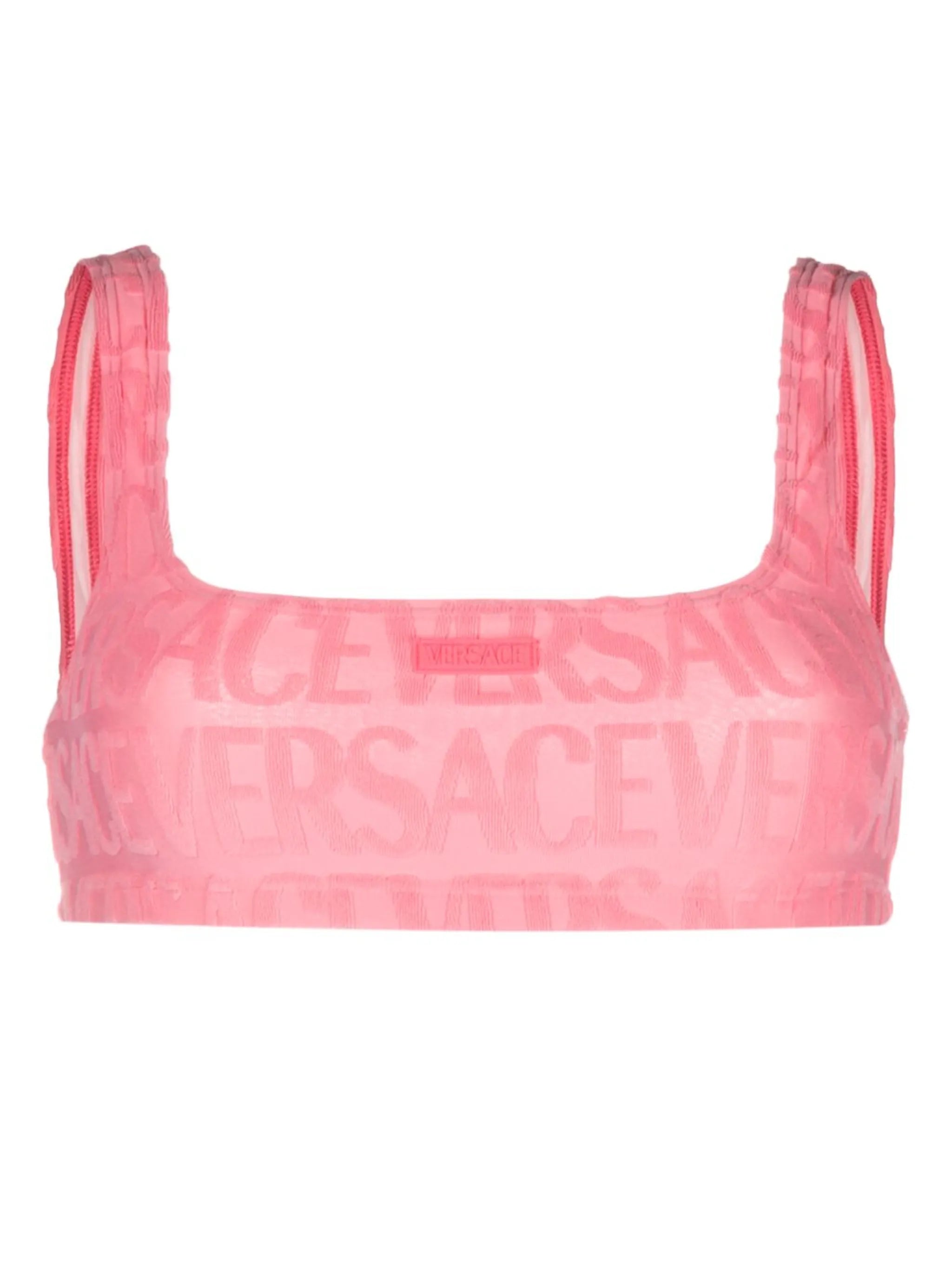 x Dua Lipa Allover towel bikini top