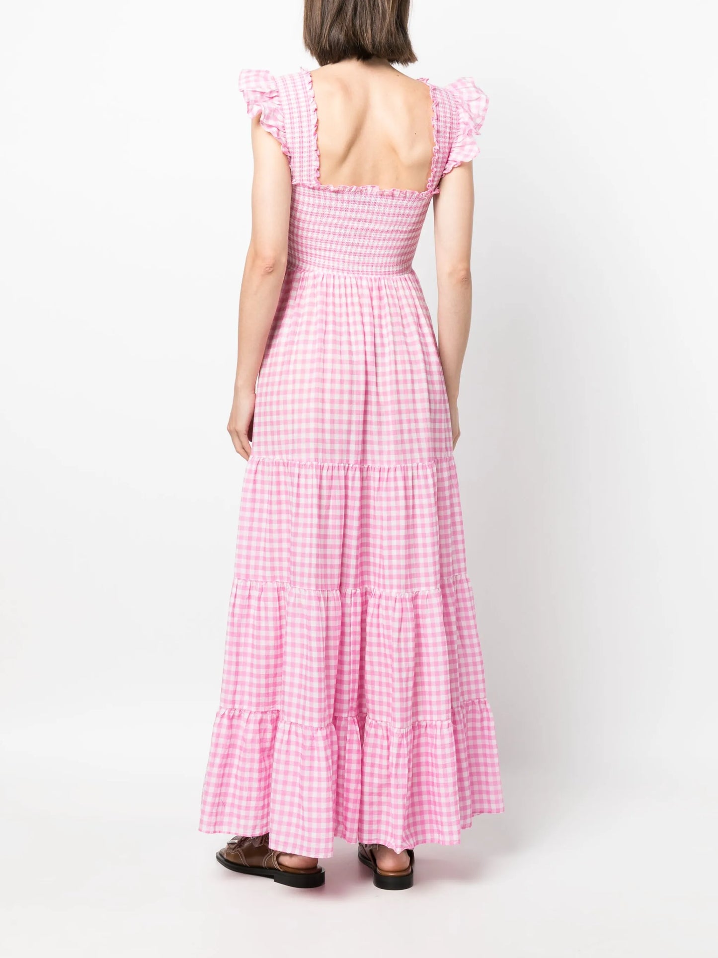 Kendall gingham-print cotton dress