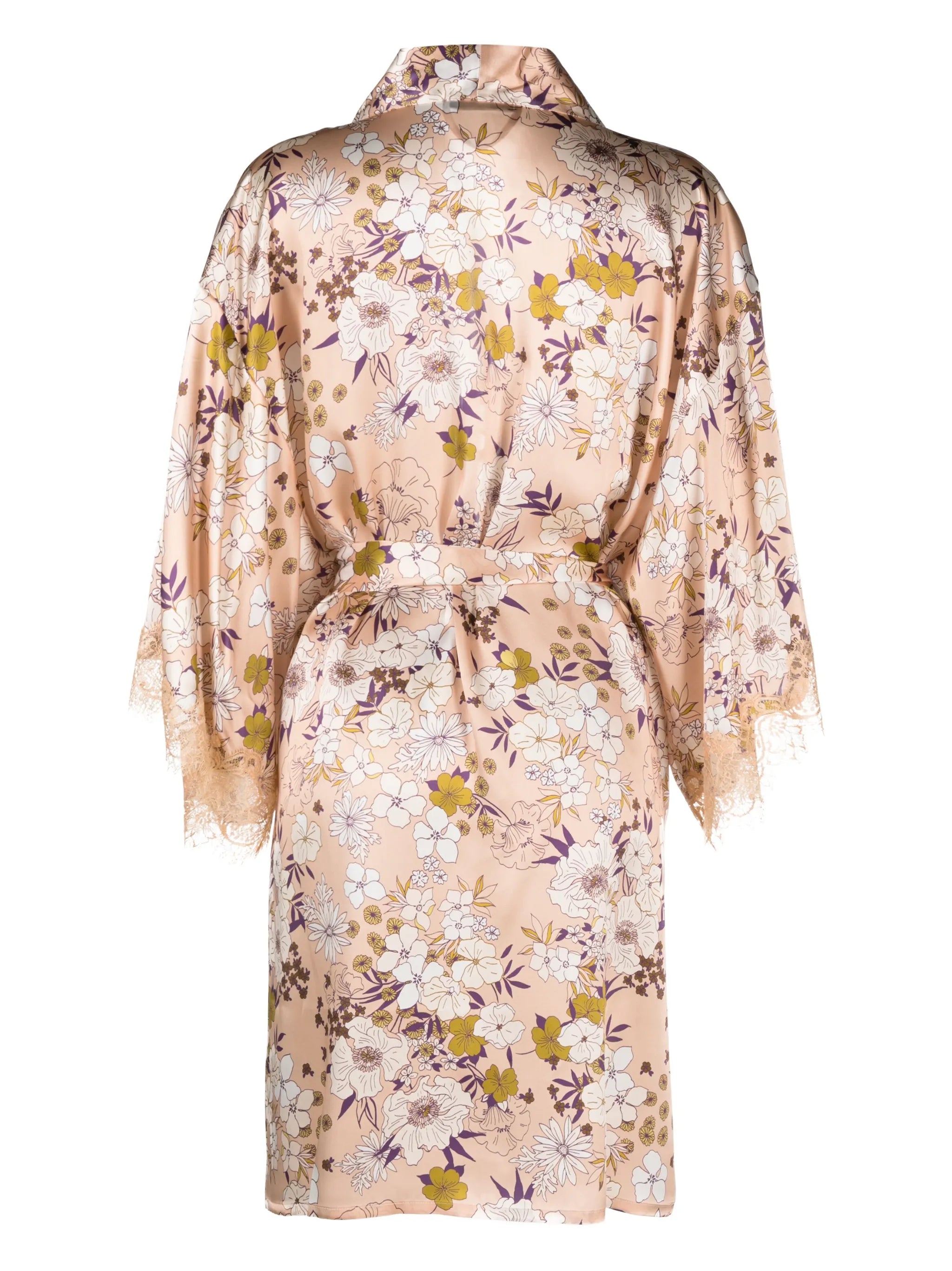 Scarlett floral-print silk robe