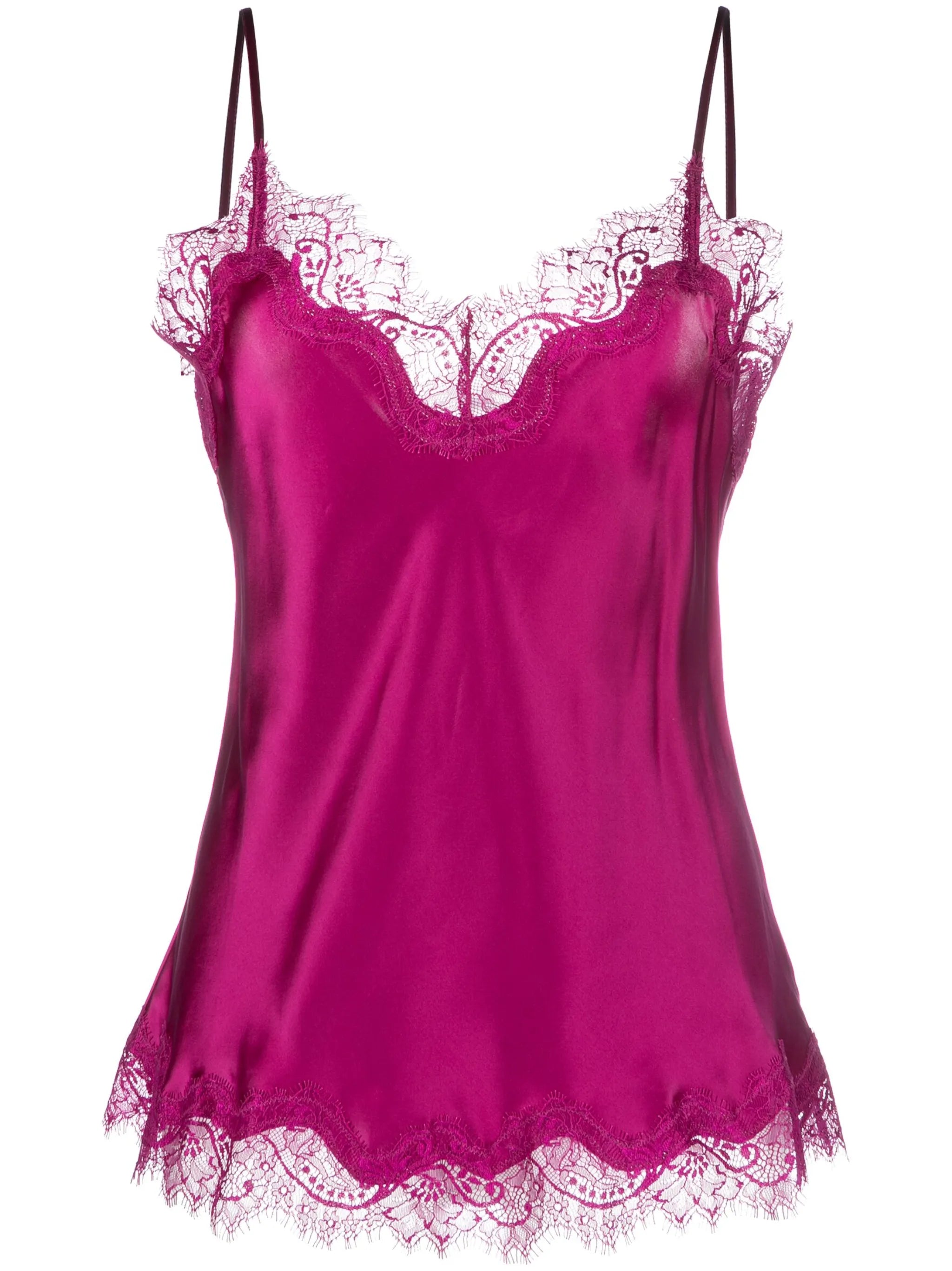 Scarlett lace-trim silk camisole top