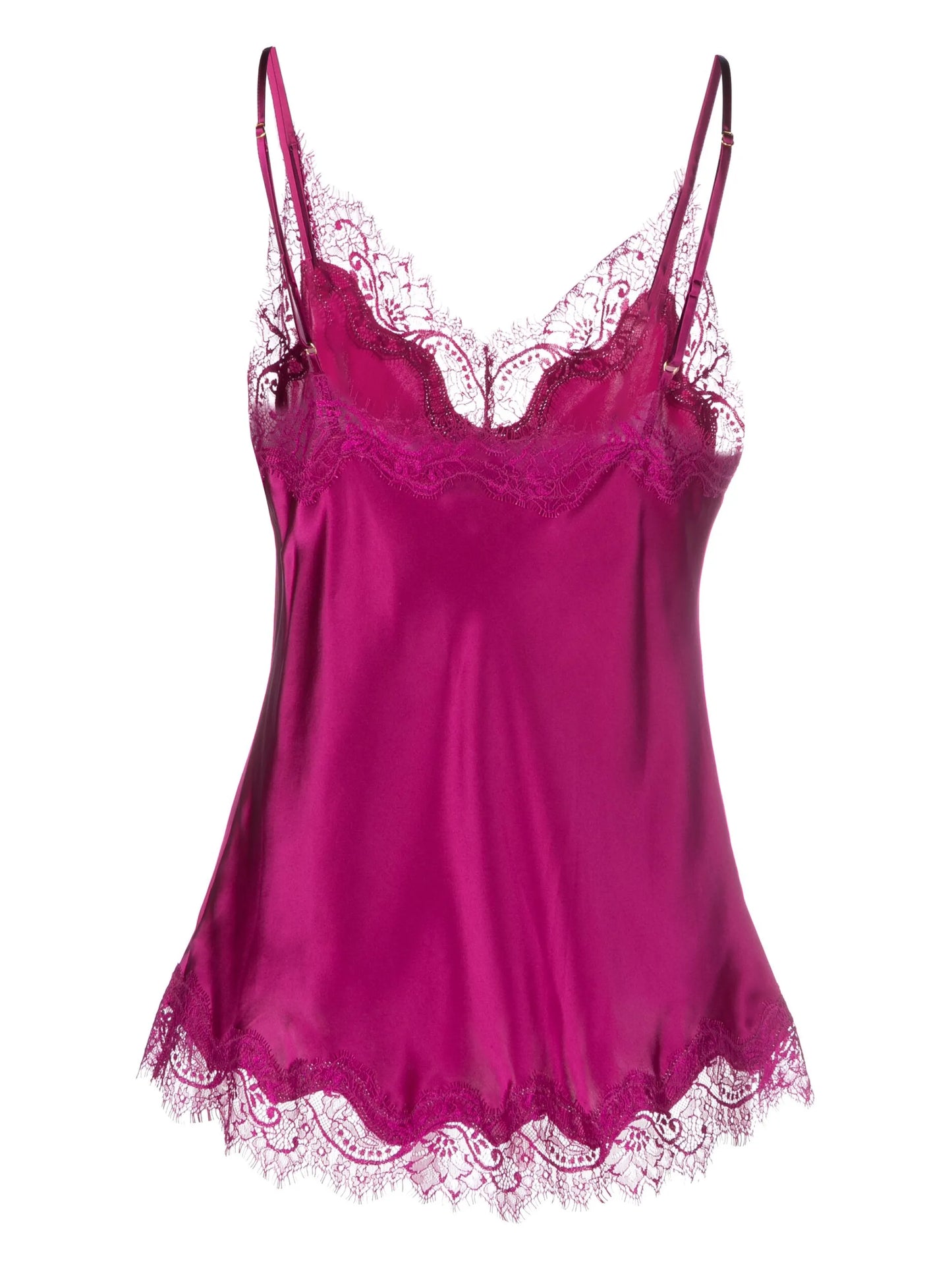 Scarlett lace-trim silk camisole top