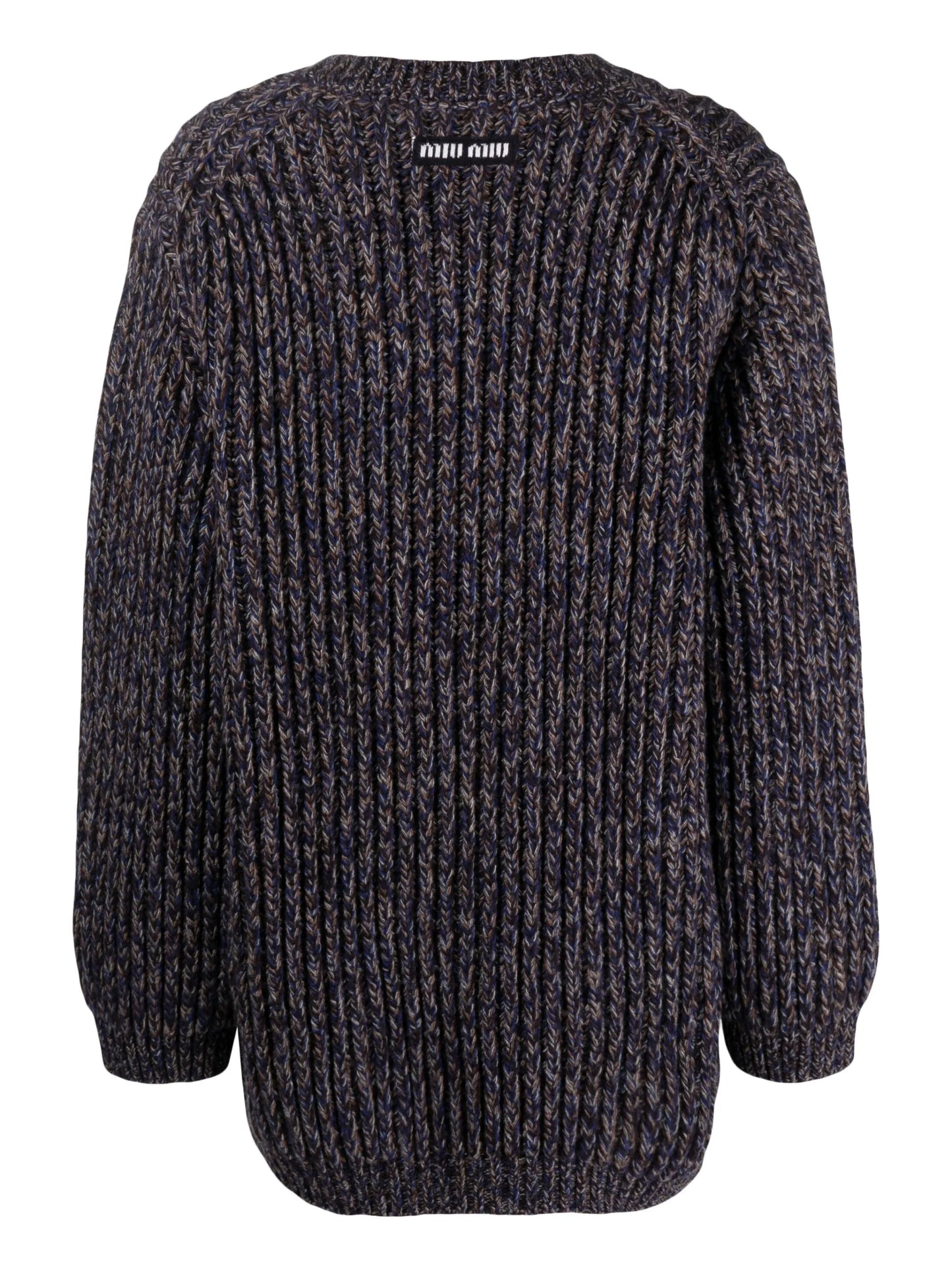 crew-neck virgin-wool knitted jumper