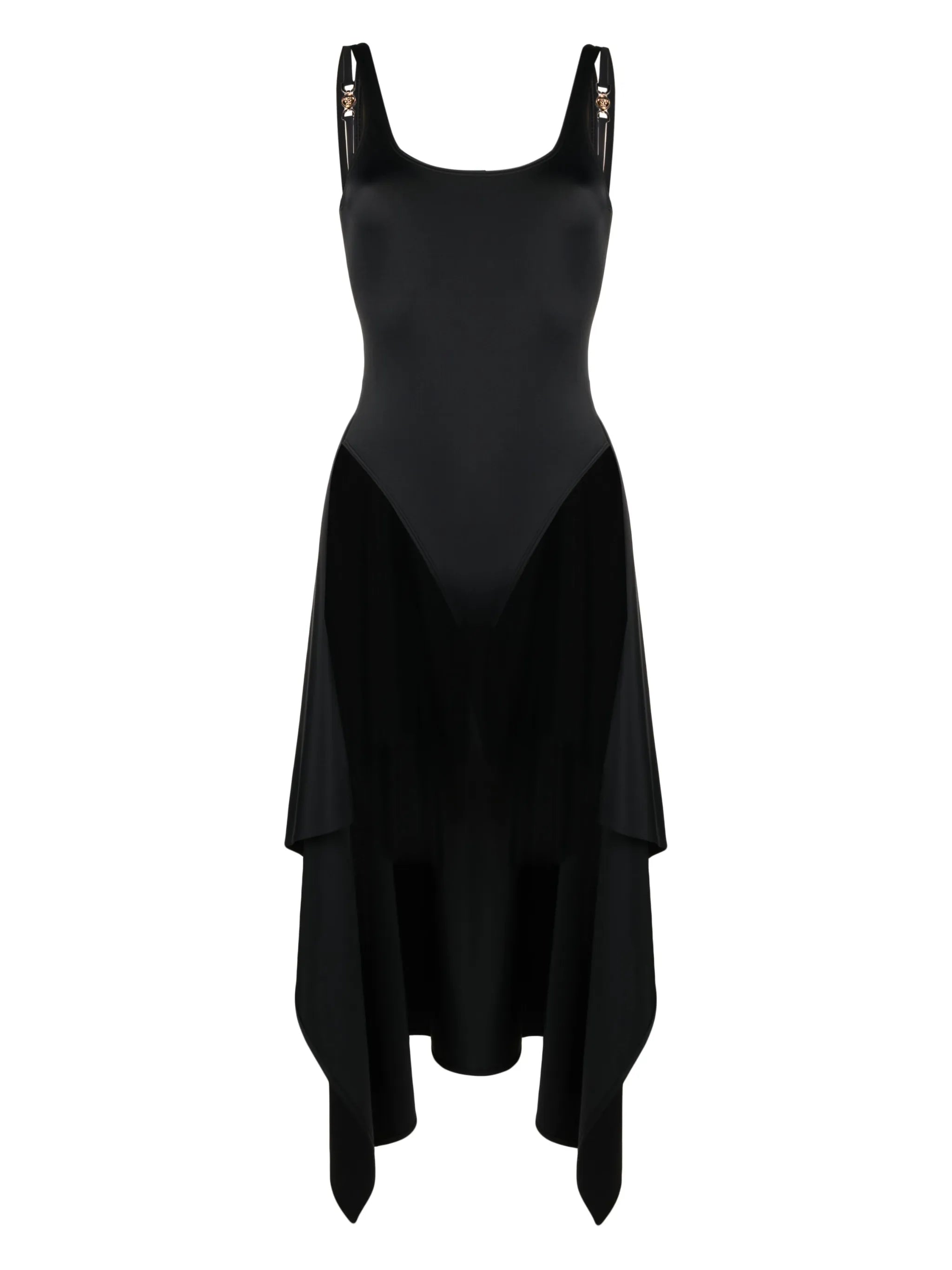 Medusa-chain sleeveless midi dress