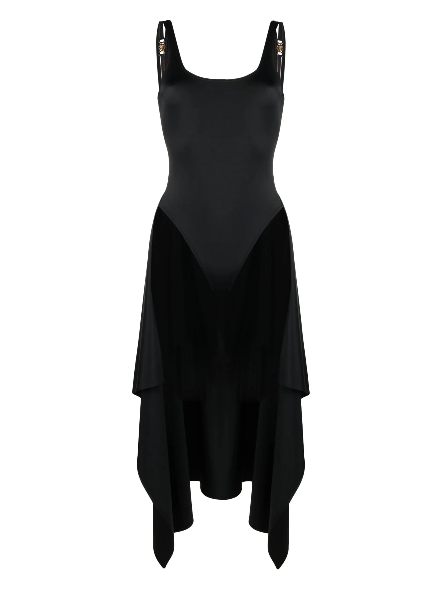 Medusa-chain sleeveless midi dress