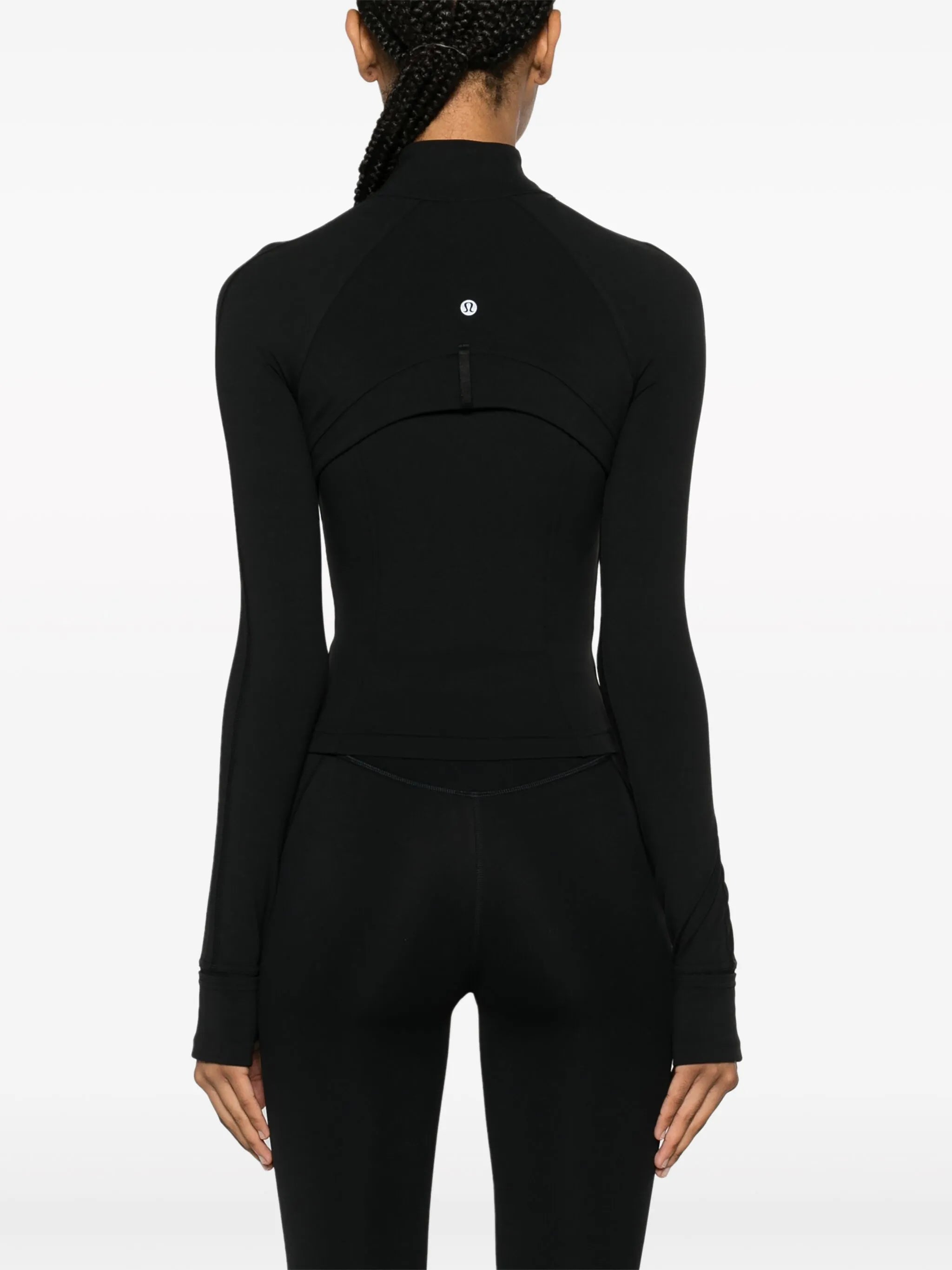 Define nulu high-neck panelled cropped jacket