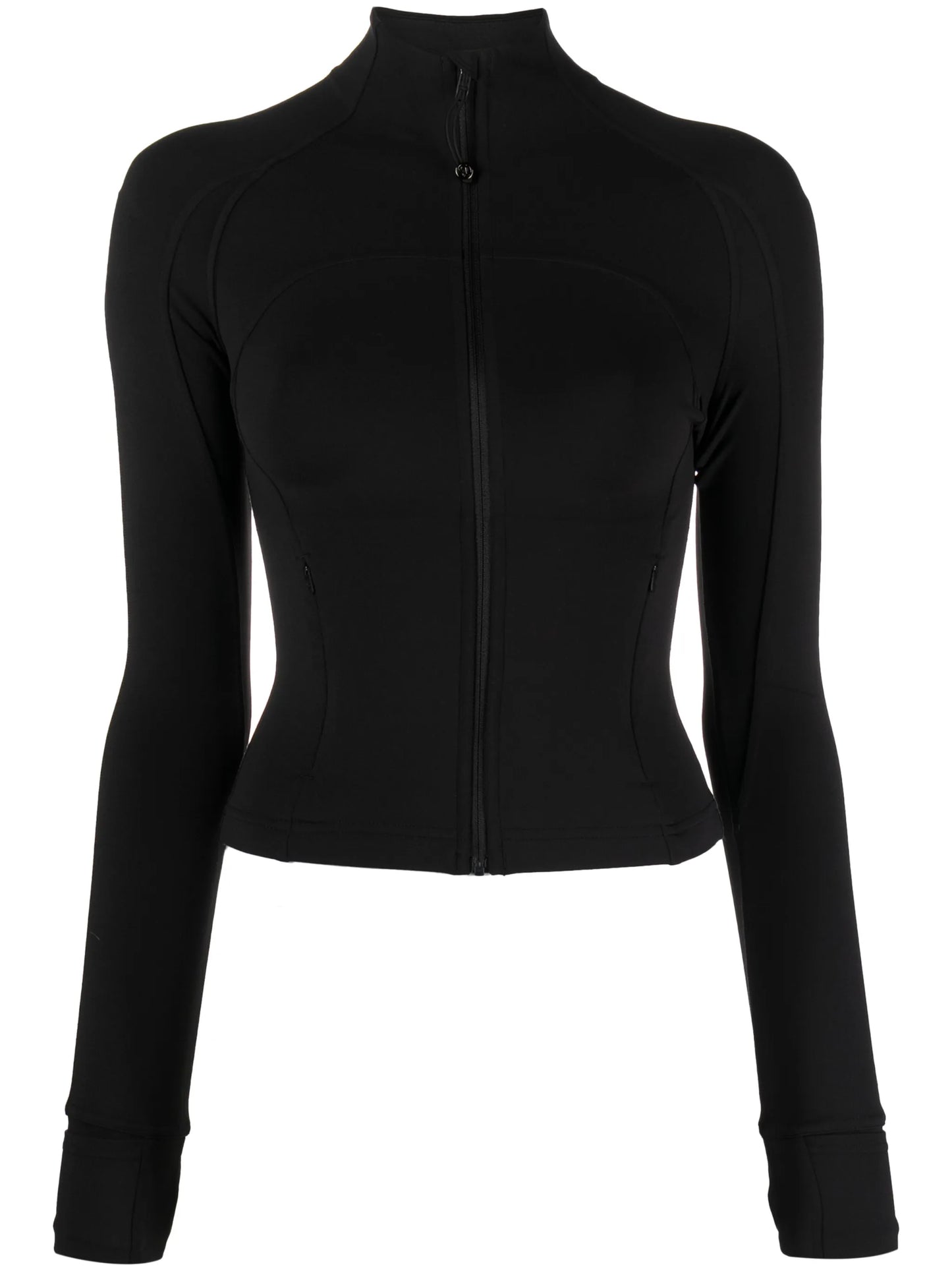 Define nulu high-neck panelled cropped jacket