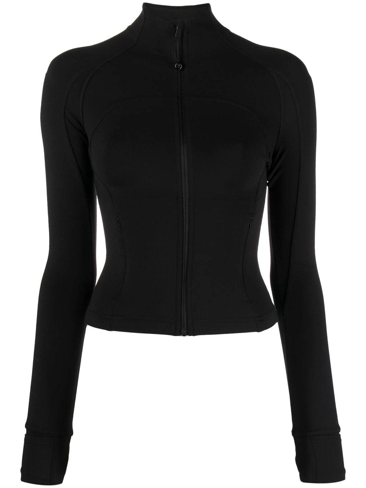 Define nulu high-neck panelled cropped jacket