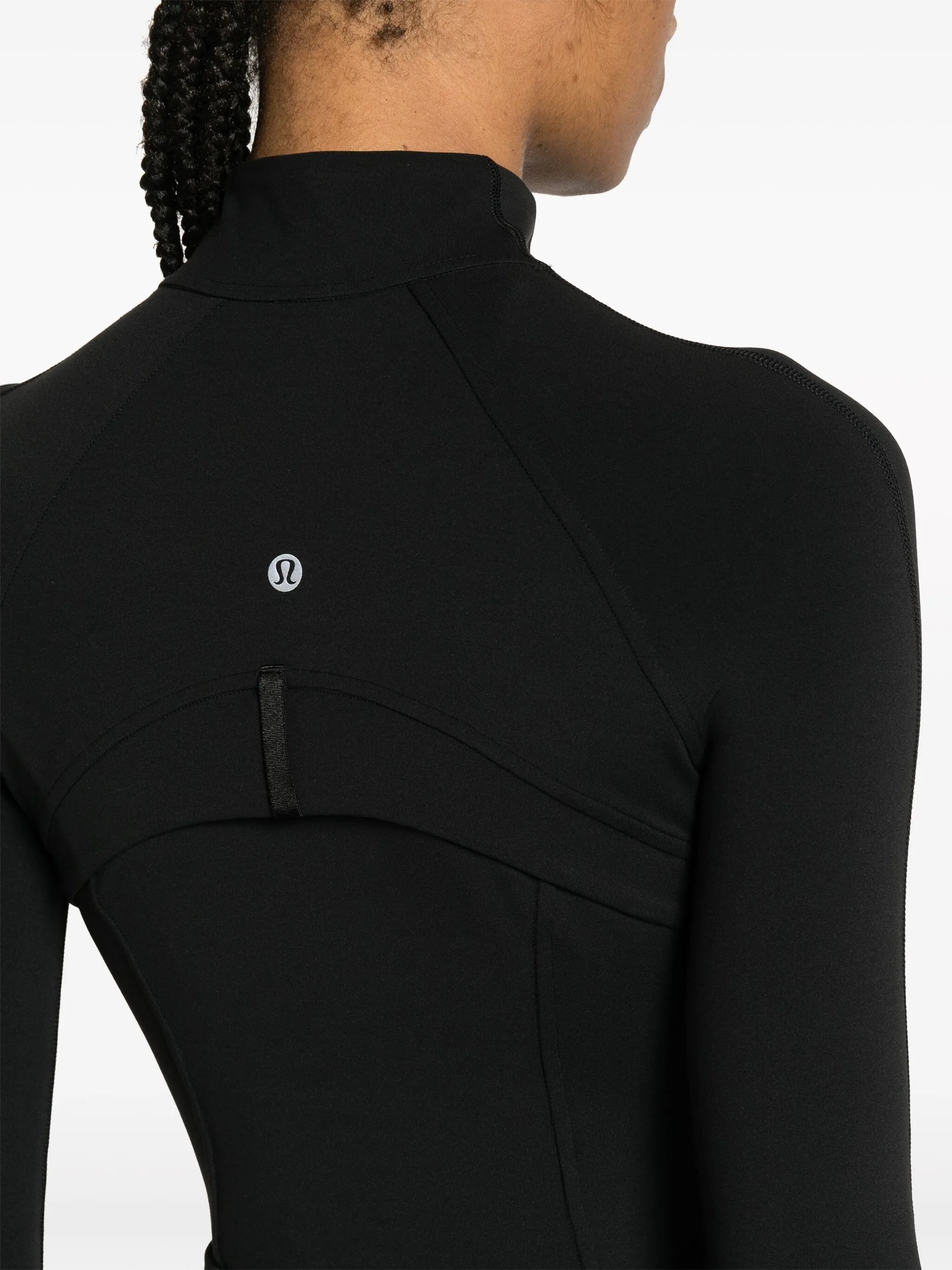 Define nulu high-neck panelled cropped jacket