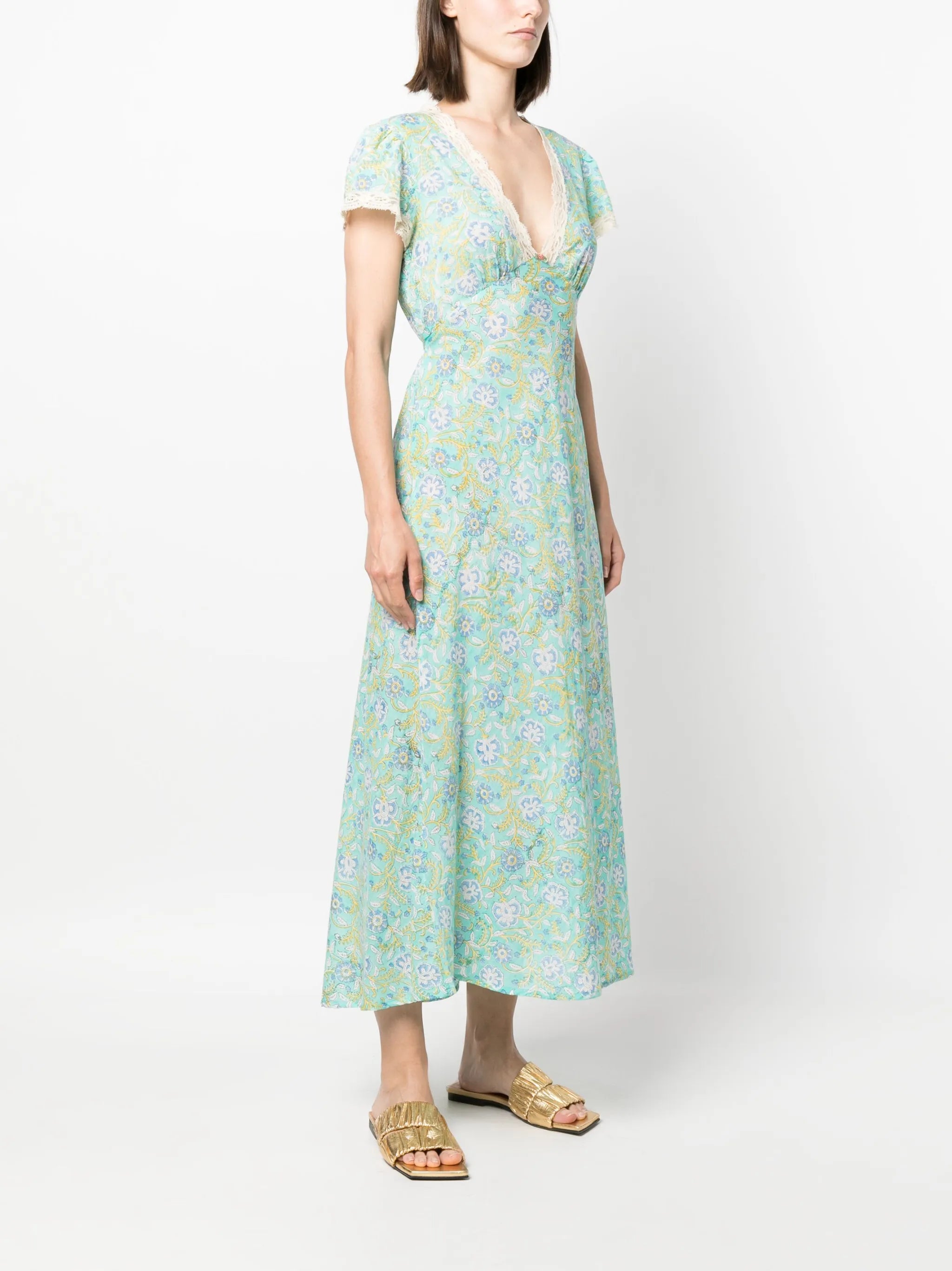 Clarice floral-print cotton dress