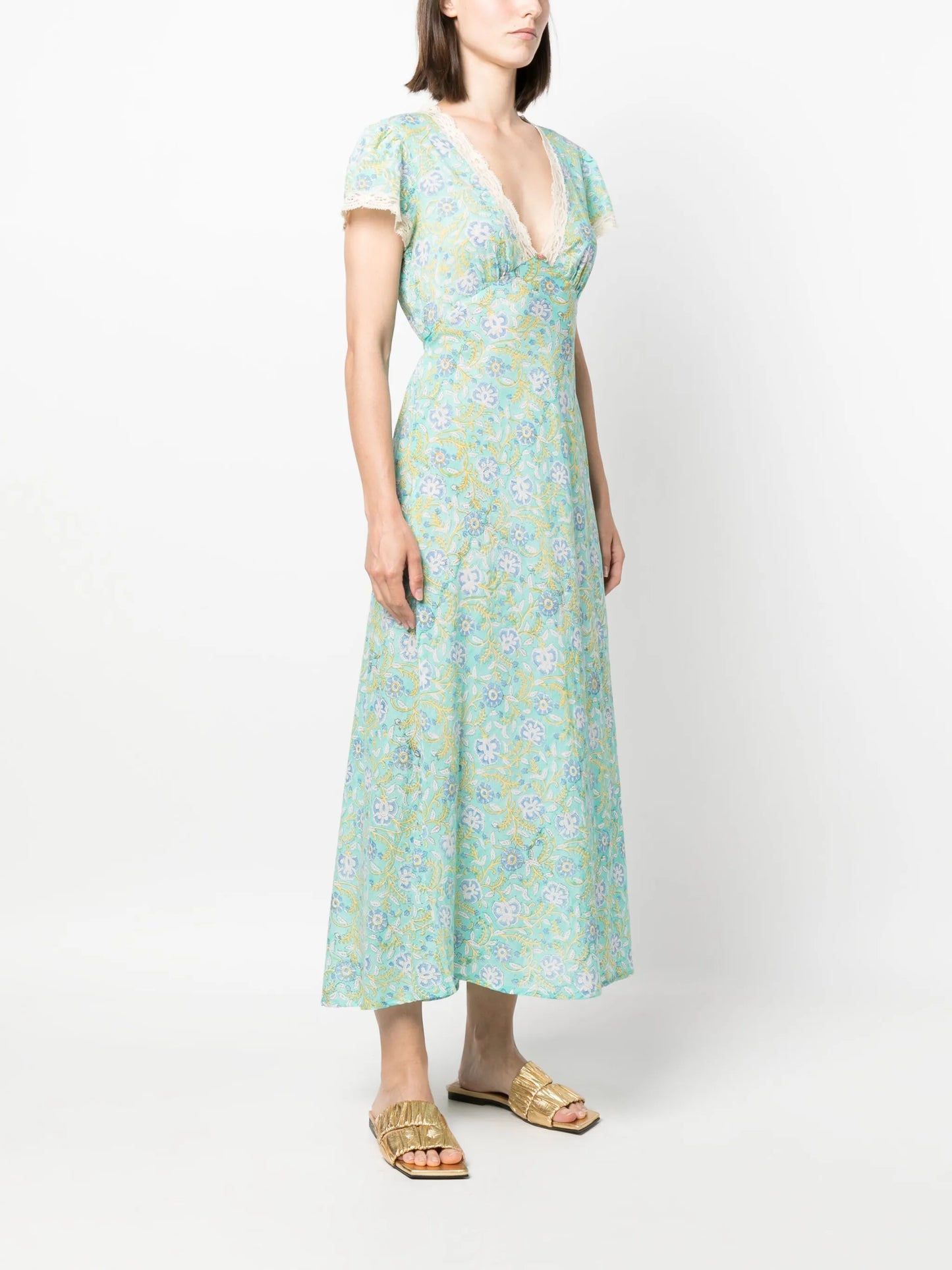 Clarice floral-print cotton dress