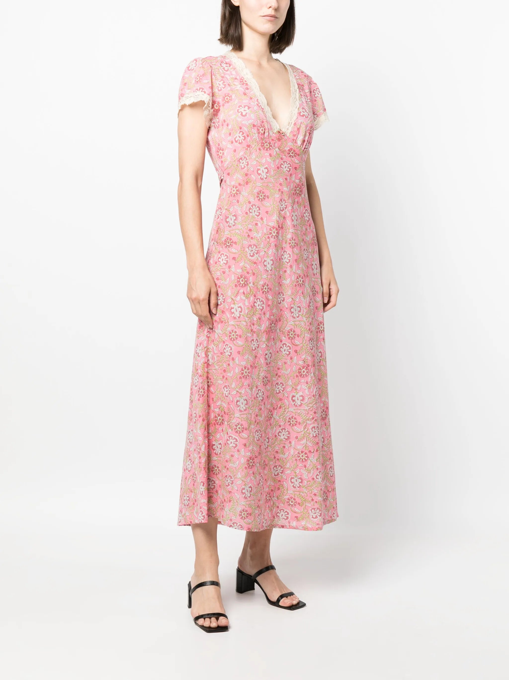 Clarice floral-print midi dress