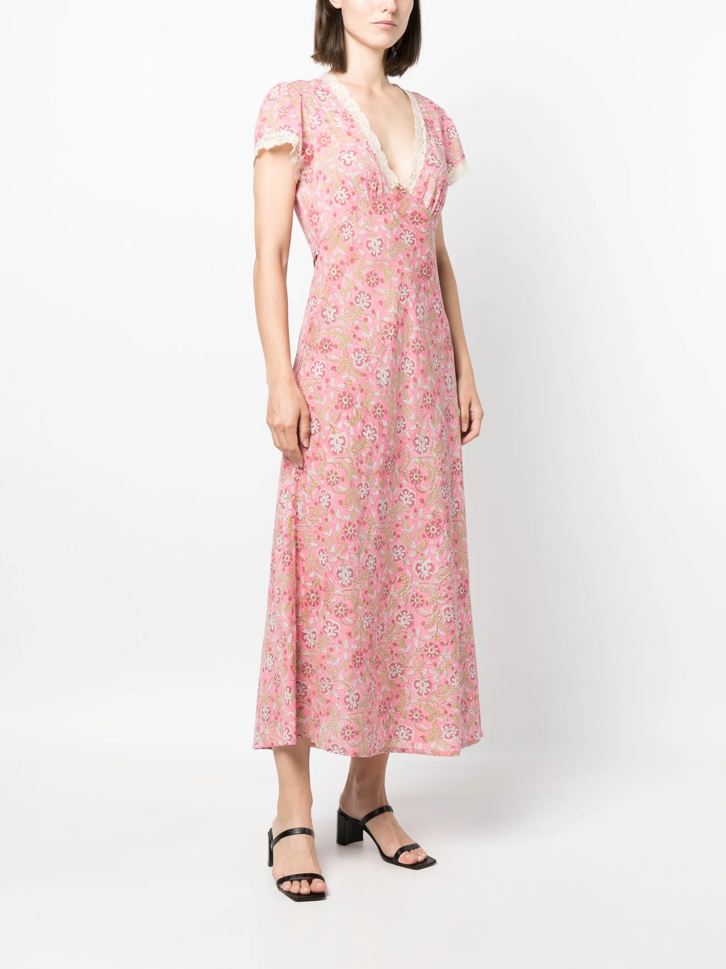 Clarice floral-print midi dress
