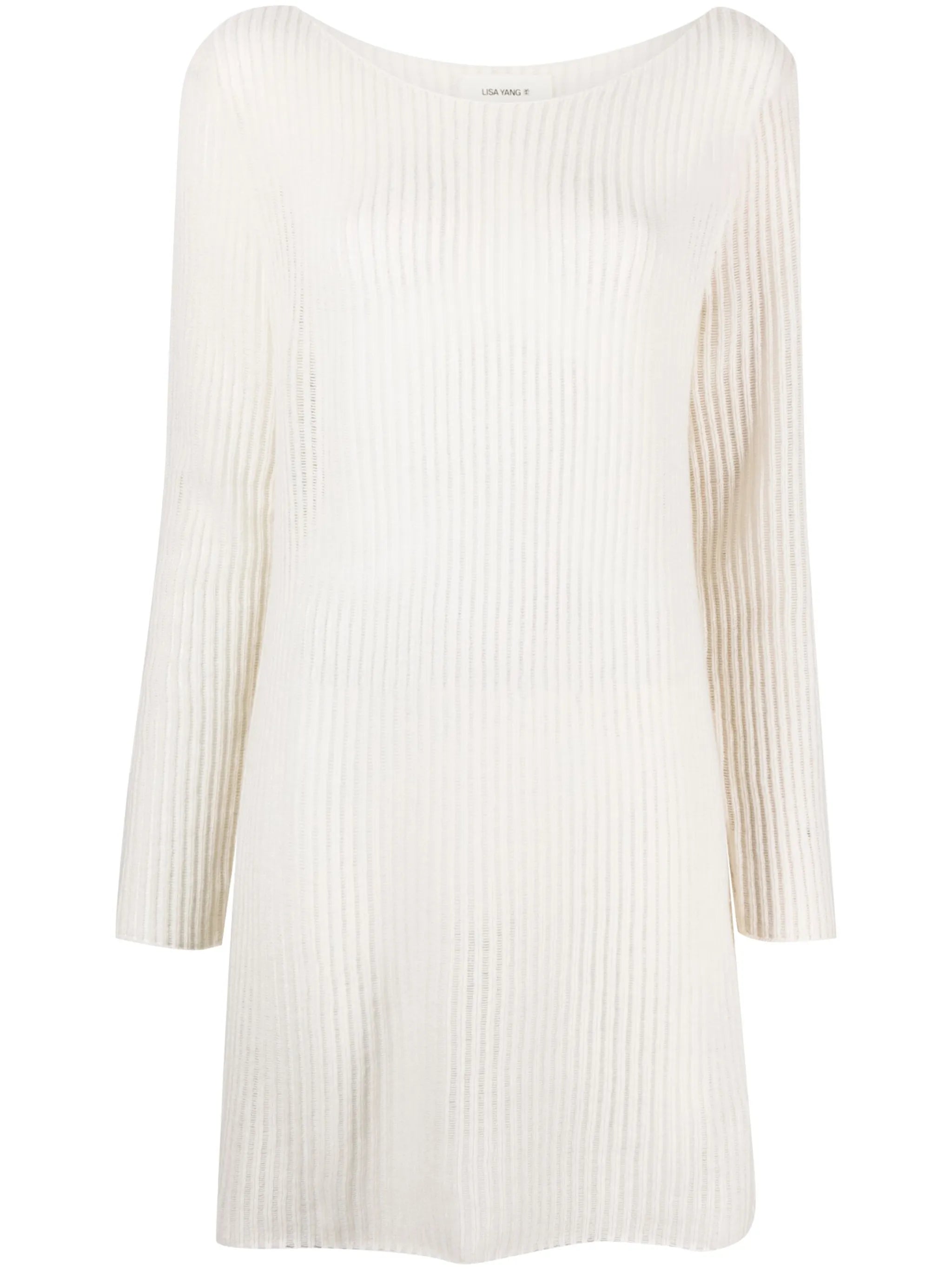 ribbed cashmere mini dress