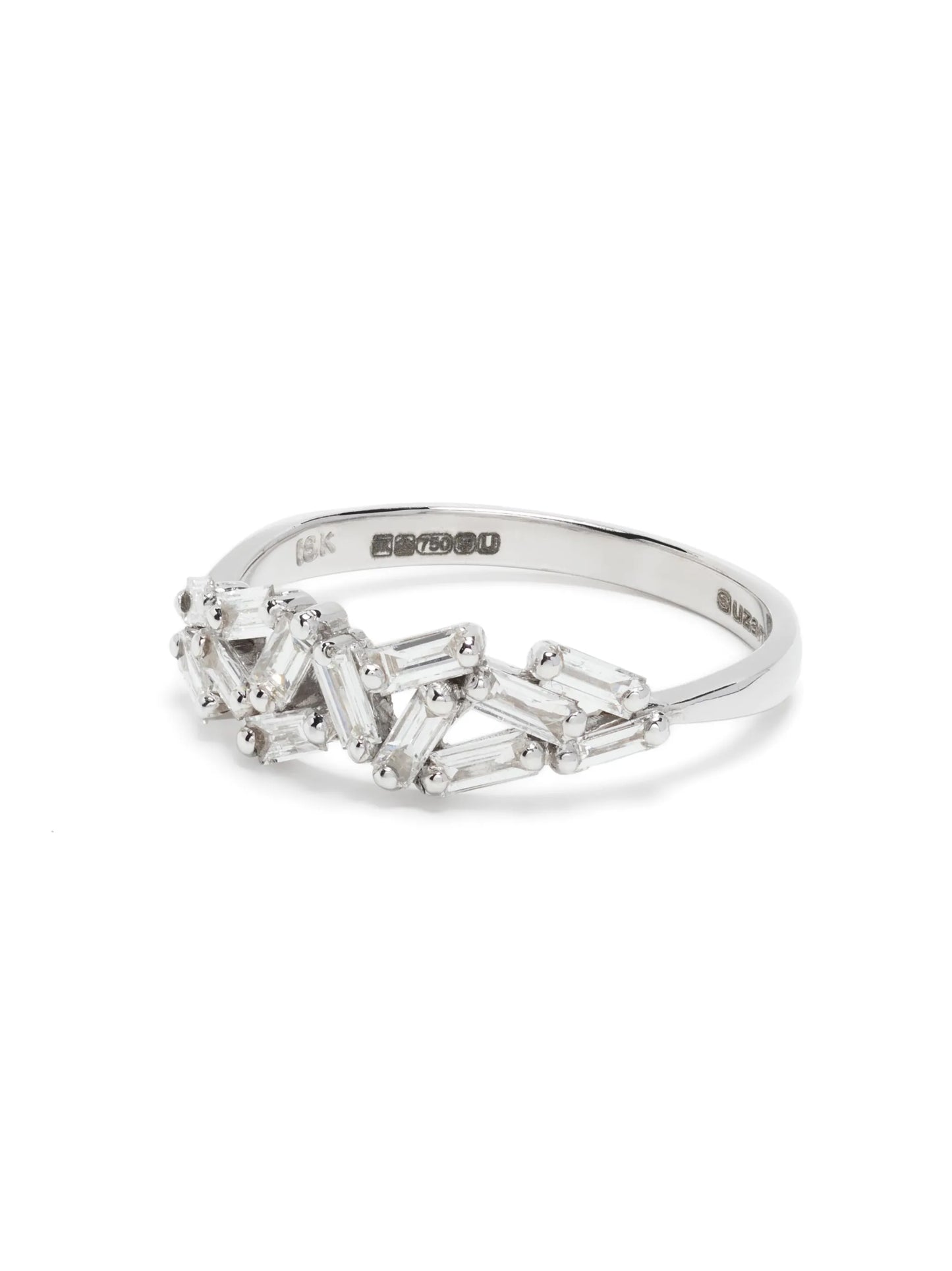18kt white gold Cluster diamond ring