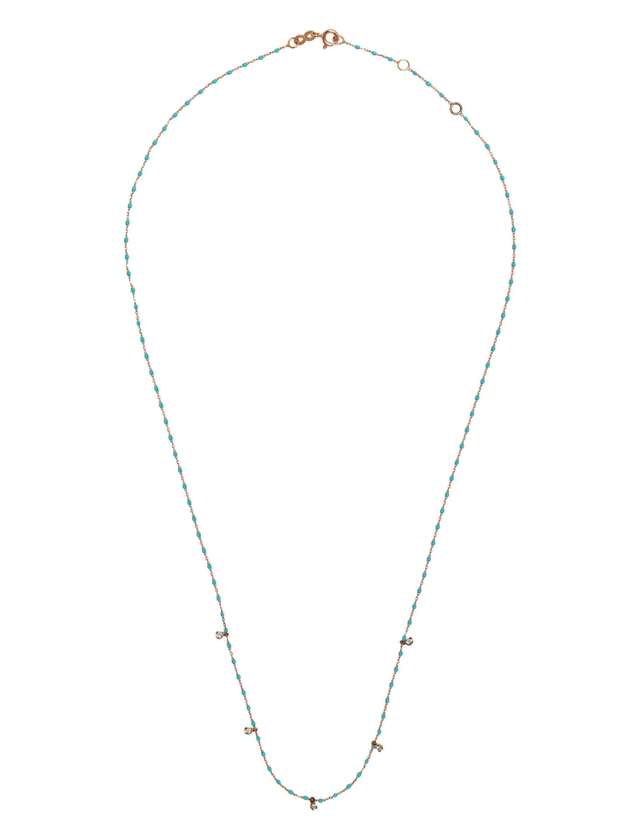18kt yellow gold Mini Gigi diamond necklace