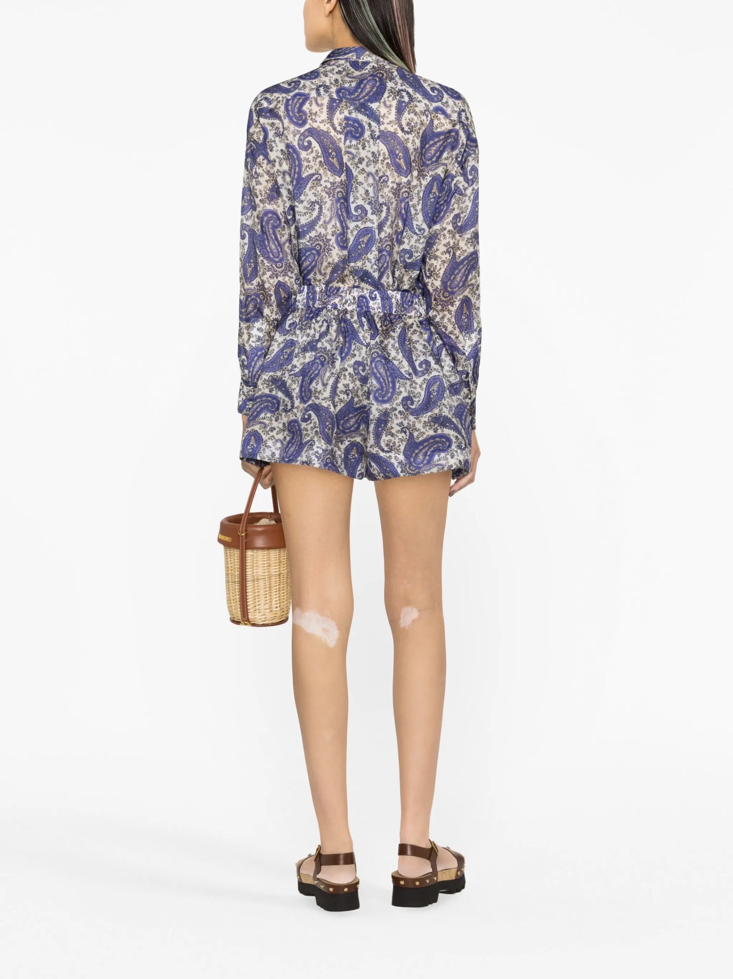 Devi paisley-print silk shirt