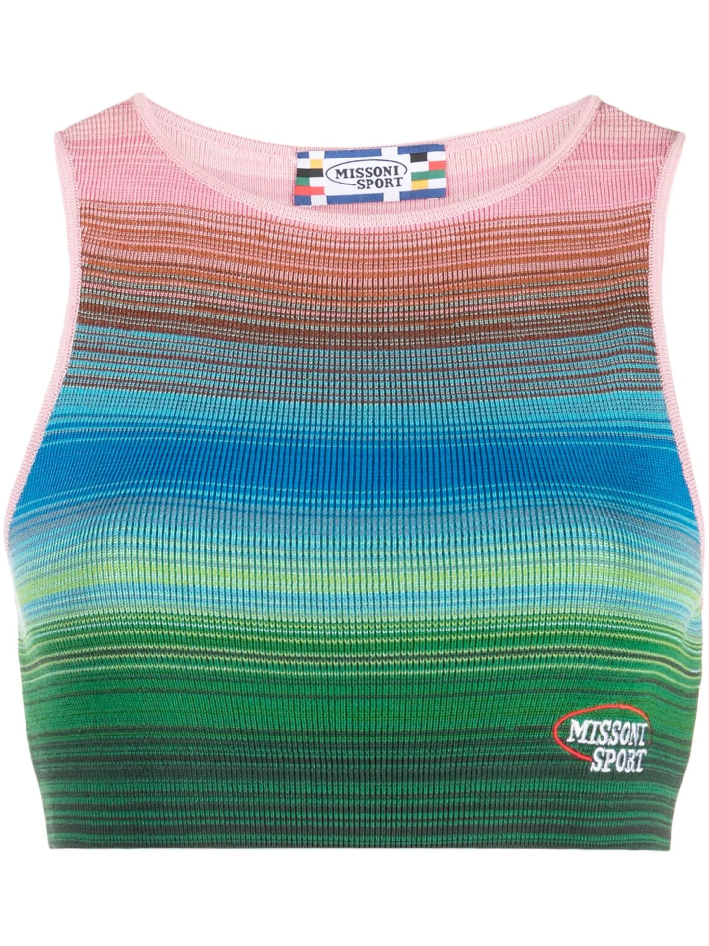 striped cropped tank top