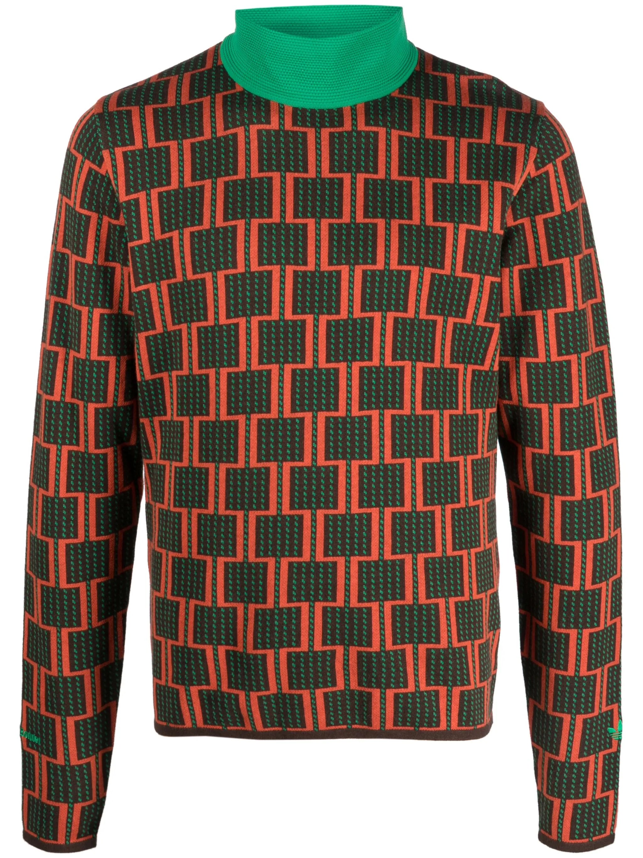 abstract-print sweatshirt