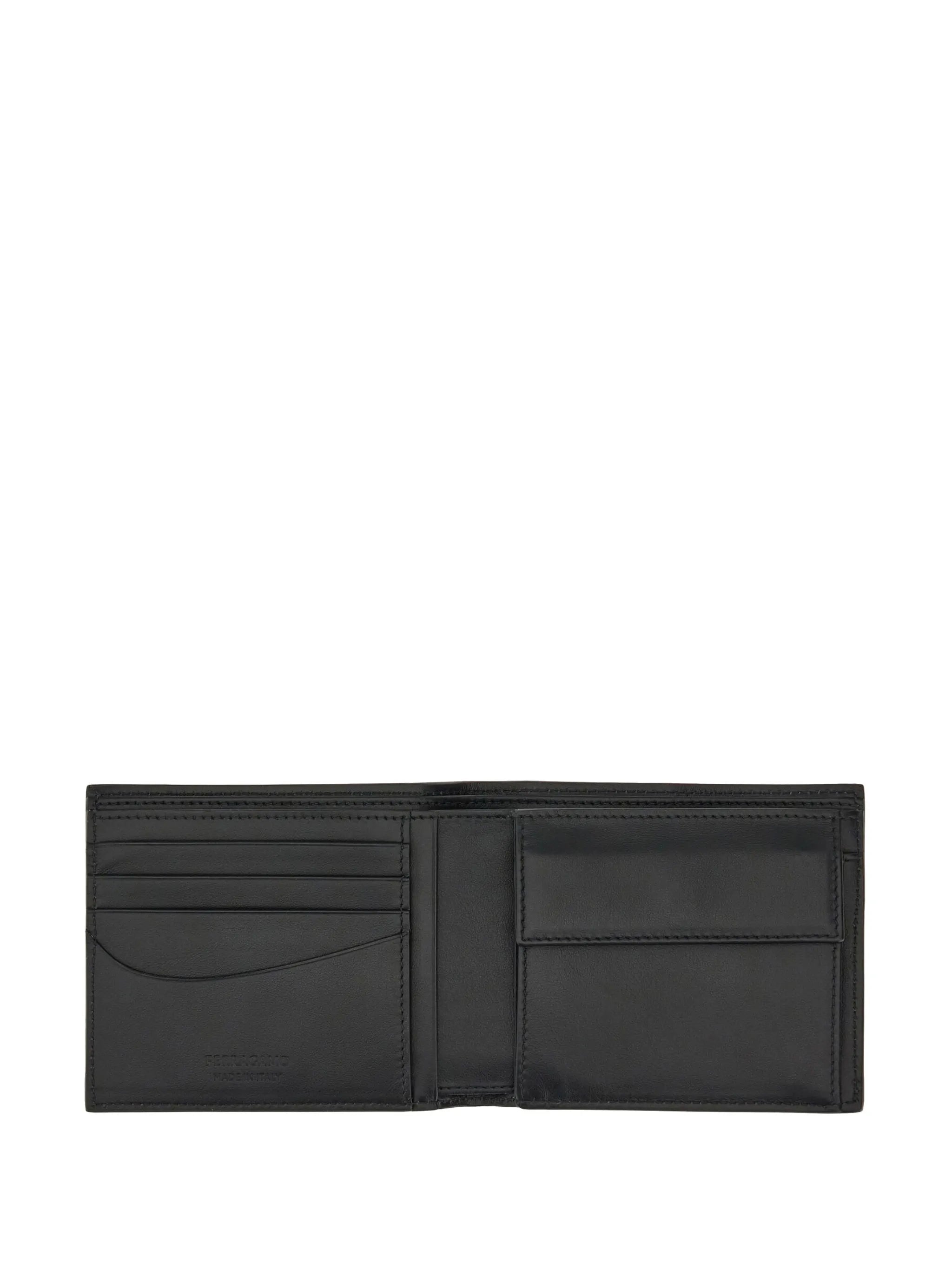 cut-out detailing leather wallet